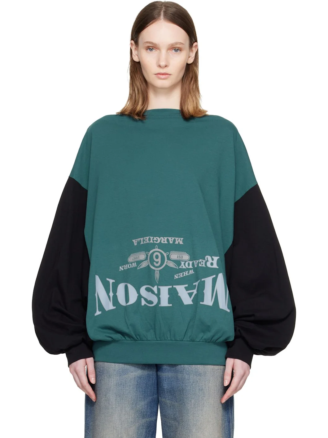 Blue & Black Upside Down Top - 1