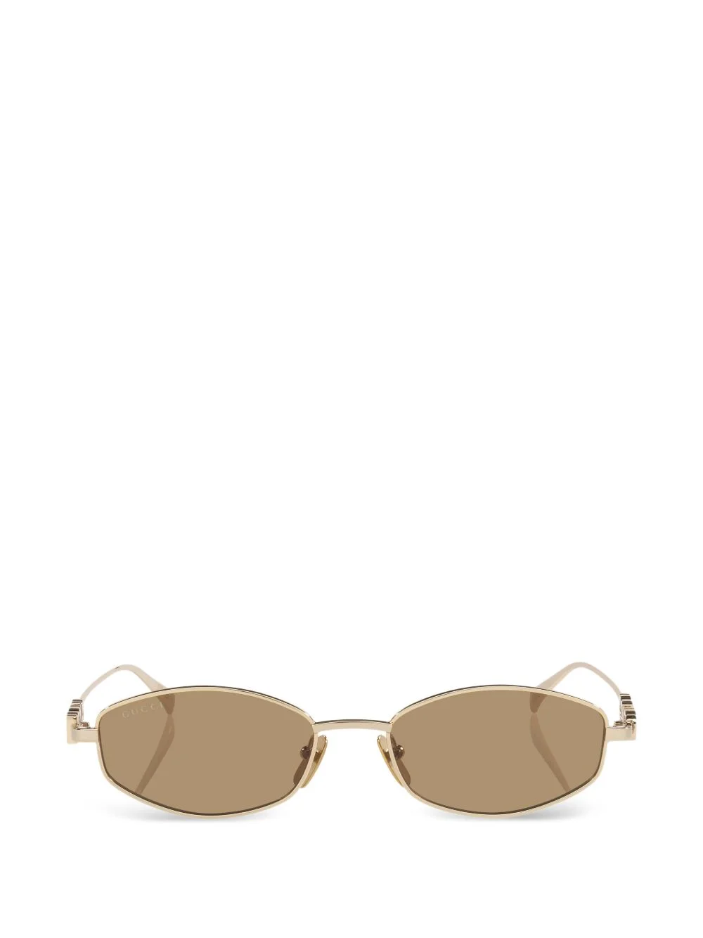 logo-arm round-frame sunglasses - 1