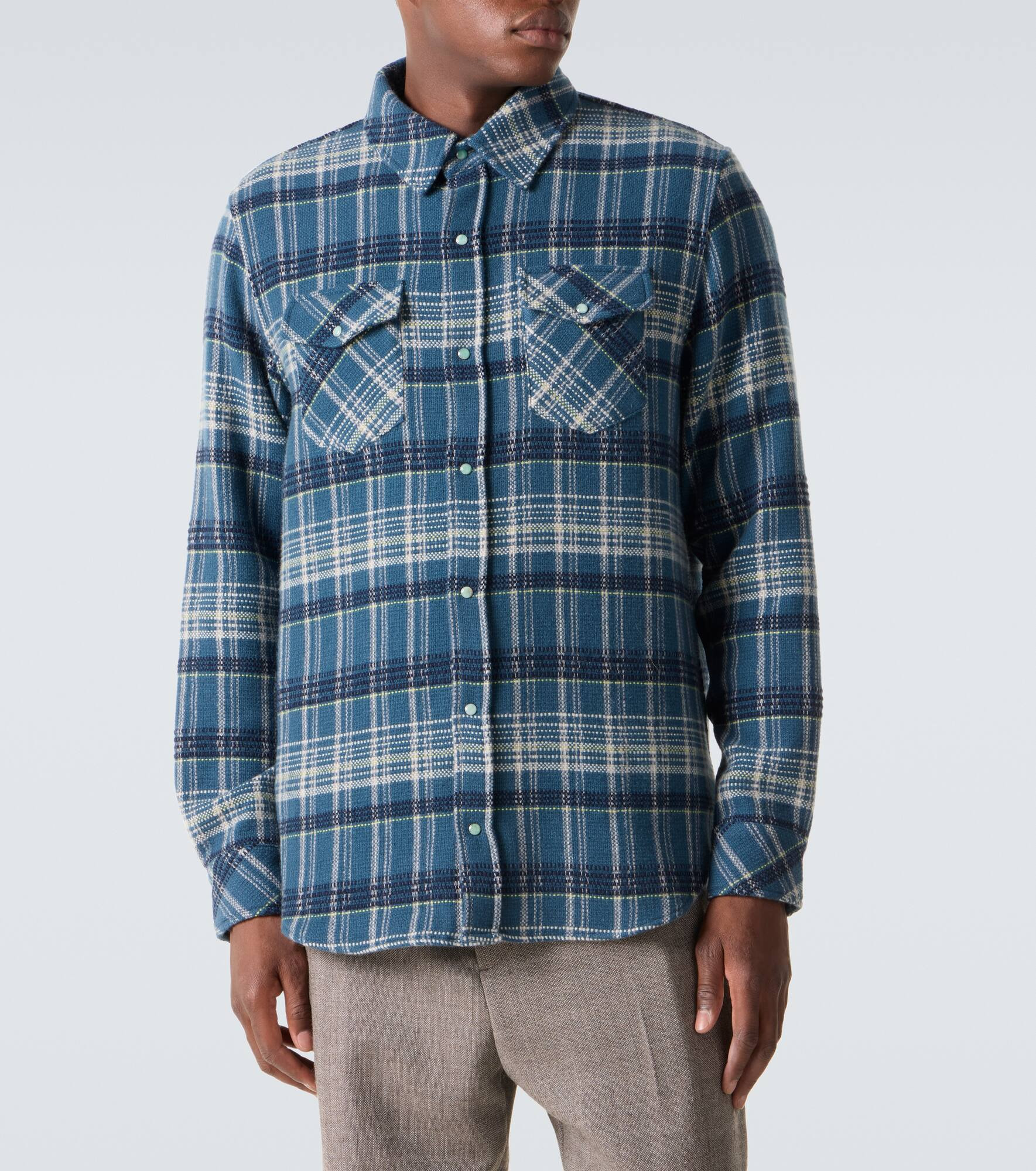 Fantasia tartan cashmere shirt - 3