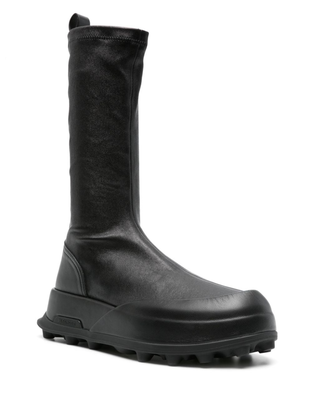 leather platform boots - 2