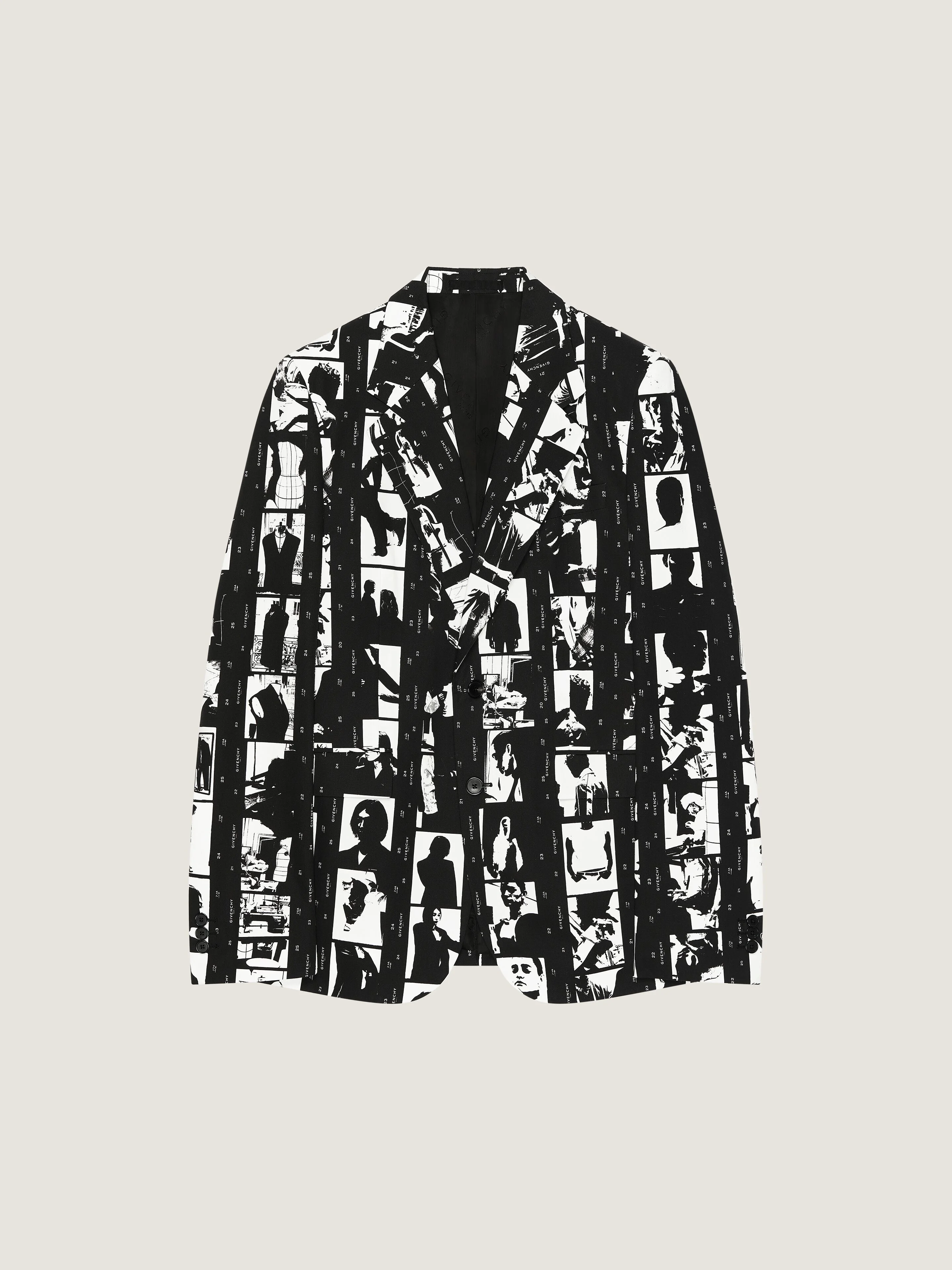 FITTED JACKET IN COTTON WITH PHOTOGRAPHIC NEGATIVE - 1