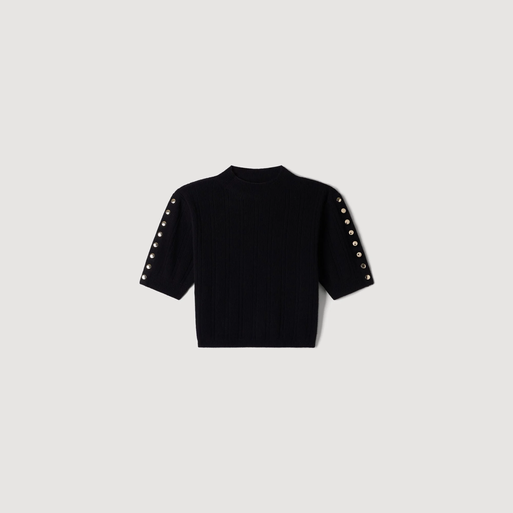 CROPPED WOOL AND CASHMERE JUMPER - 1