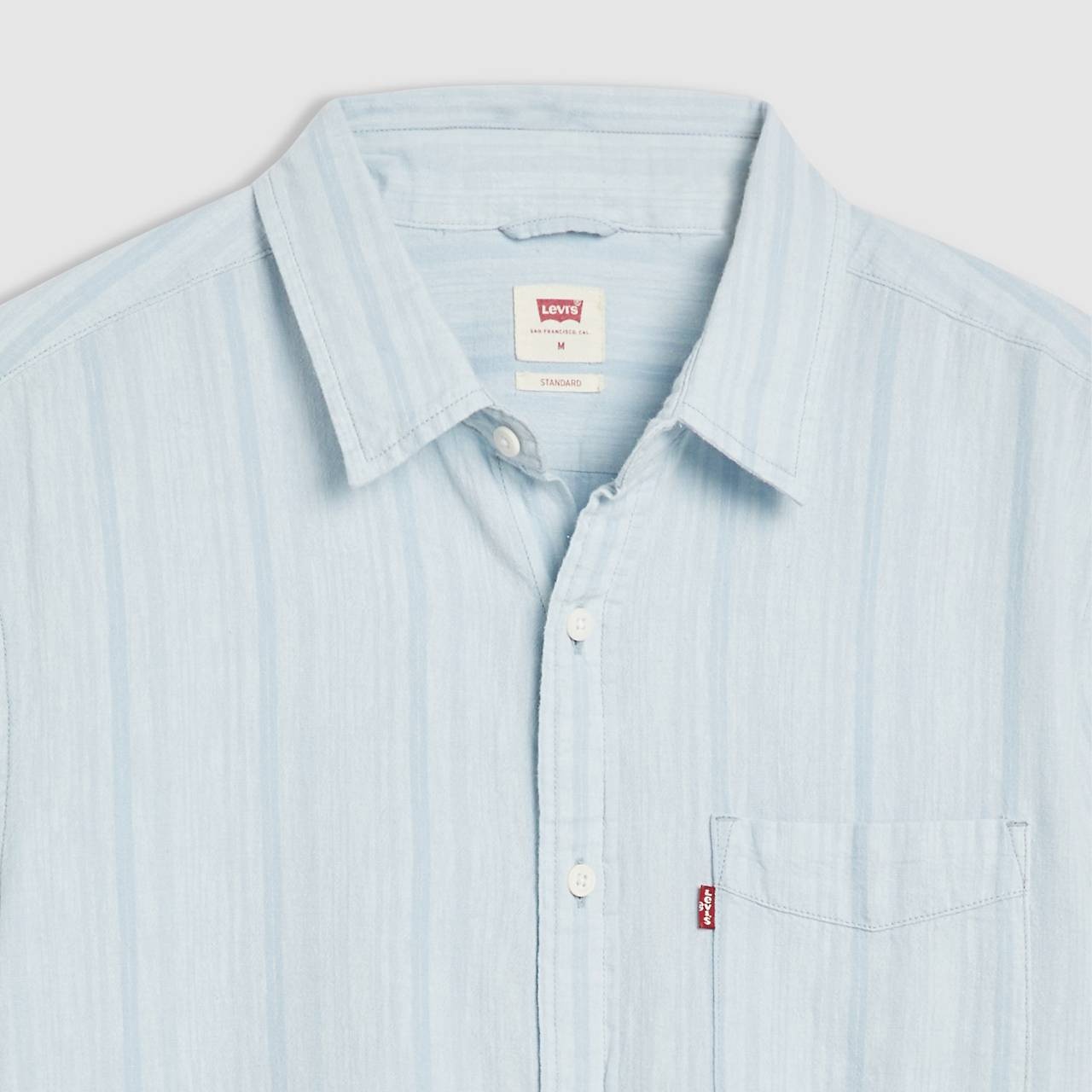 SHORT SLEEVE SUNSET COTTON LINEN ONE POCKET SHIRT - 7