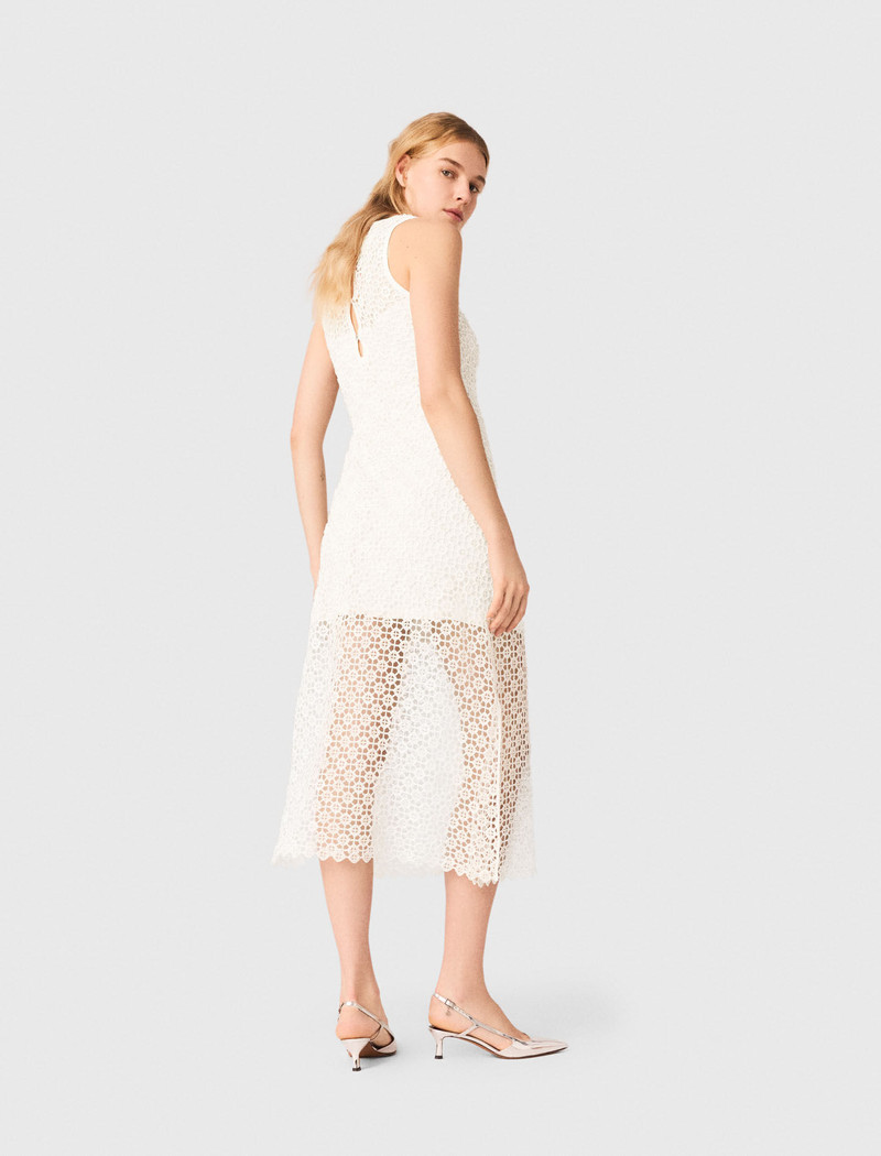 maje Rhinestone crochet maxi dress outlook