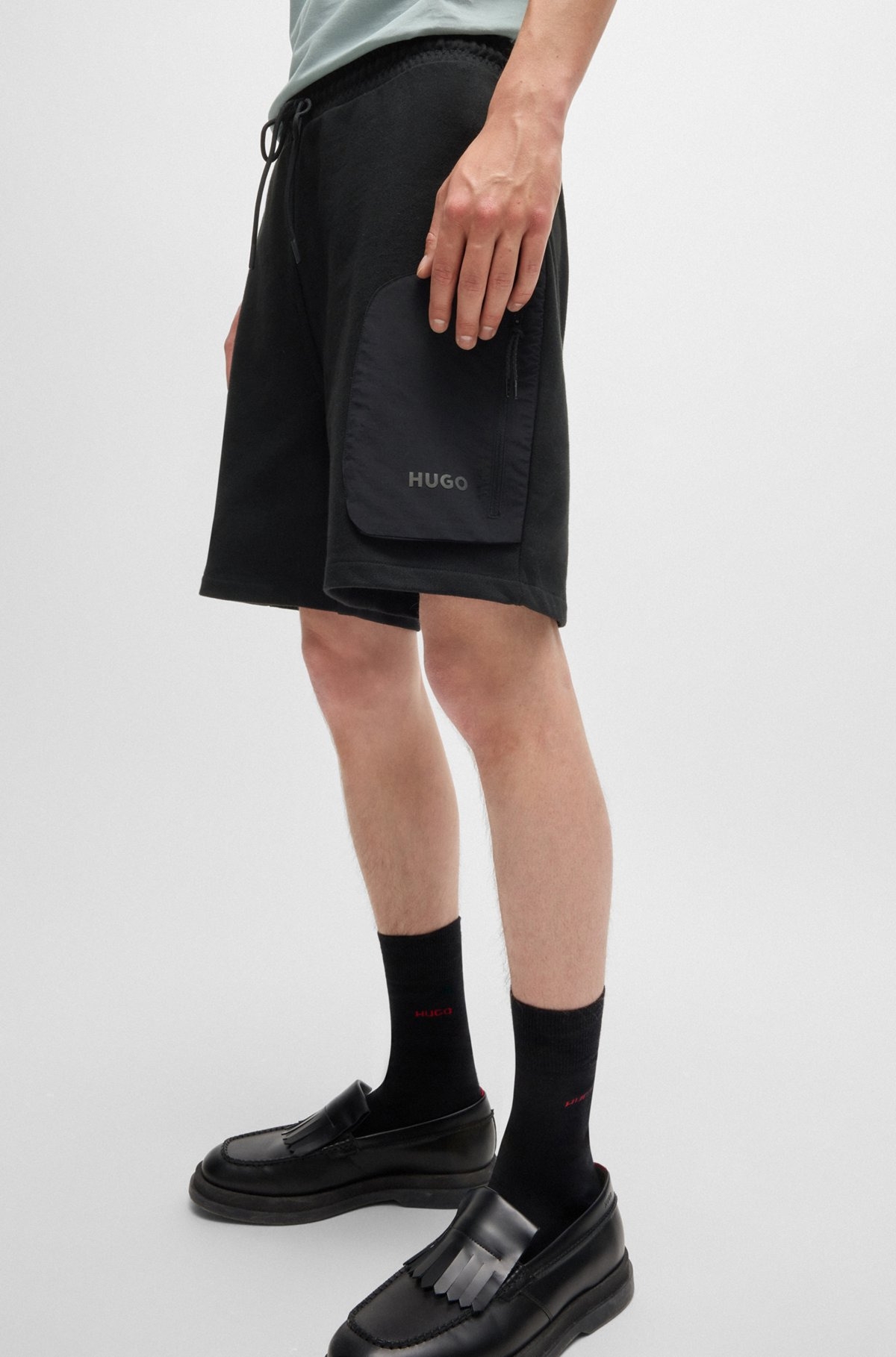 COTTON-TERRY RELAXED-FIT SHORTS WITH LOGO PRINT - 3