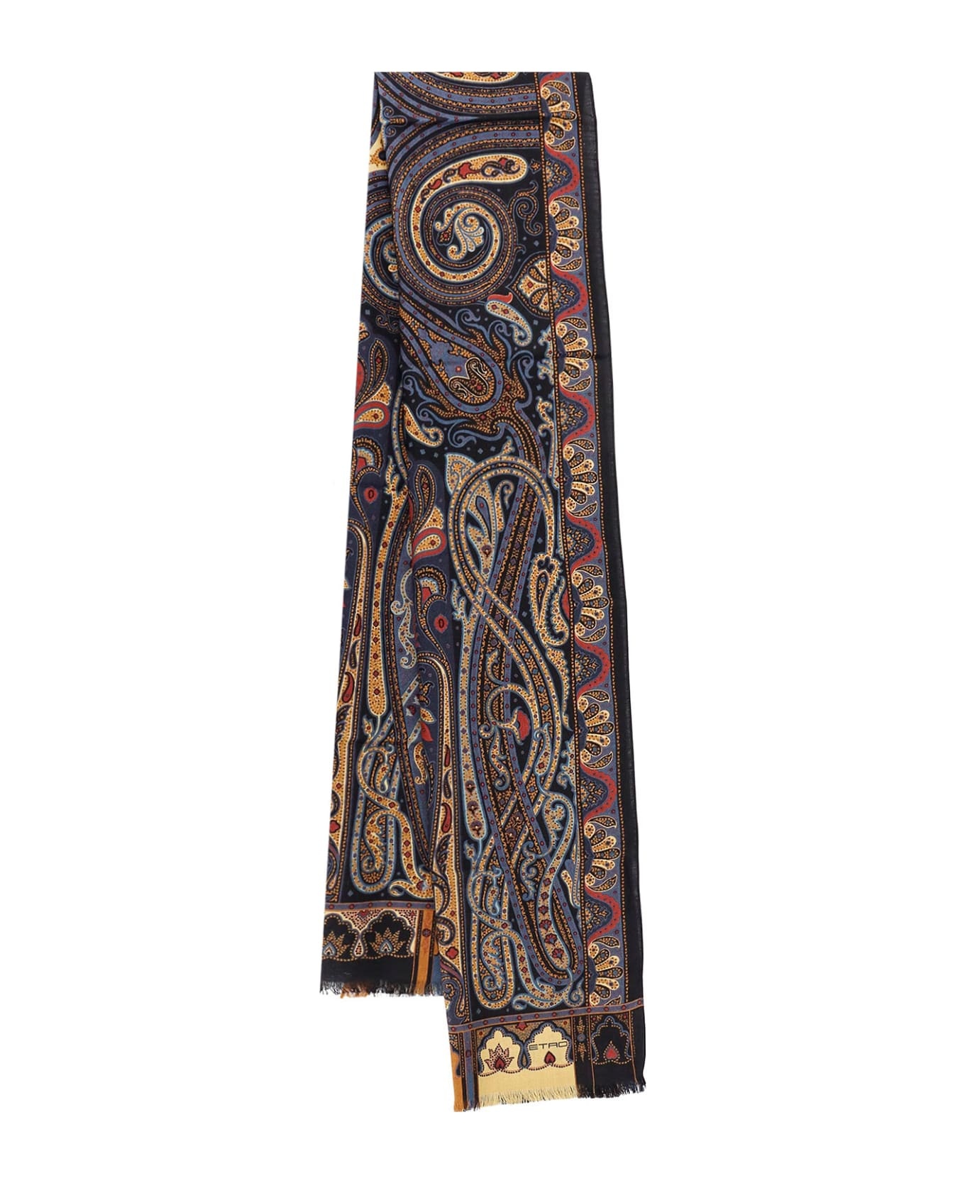 Boheme' Black Silk Blend Scarf - 1