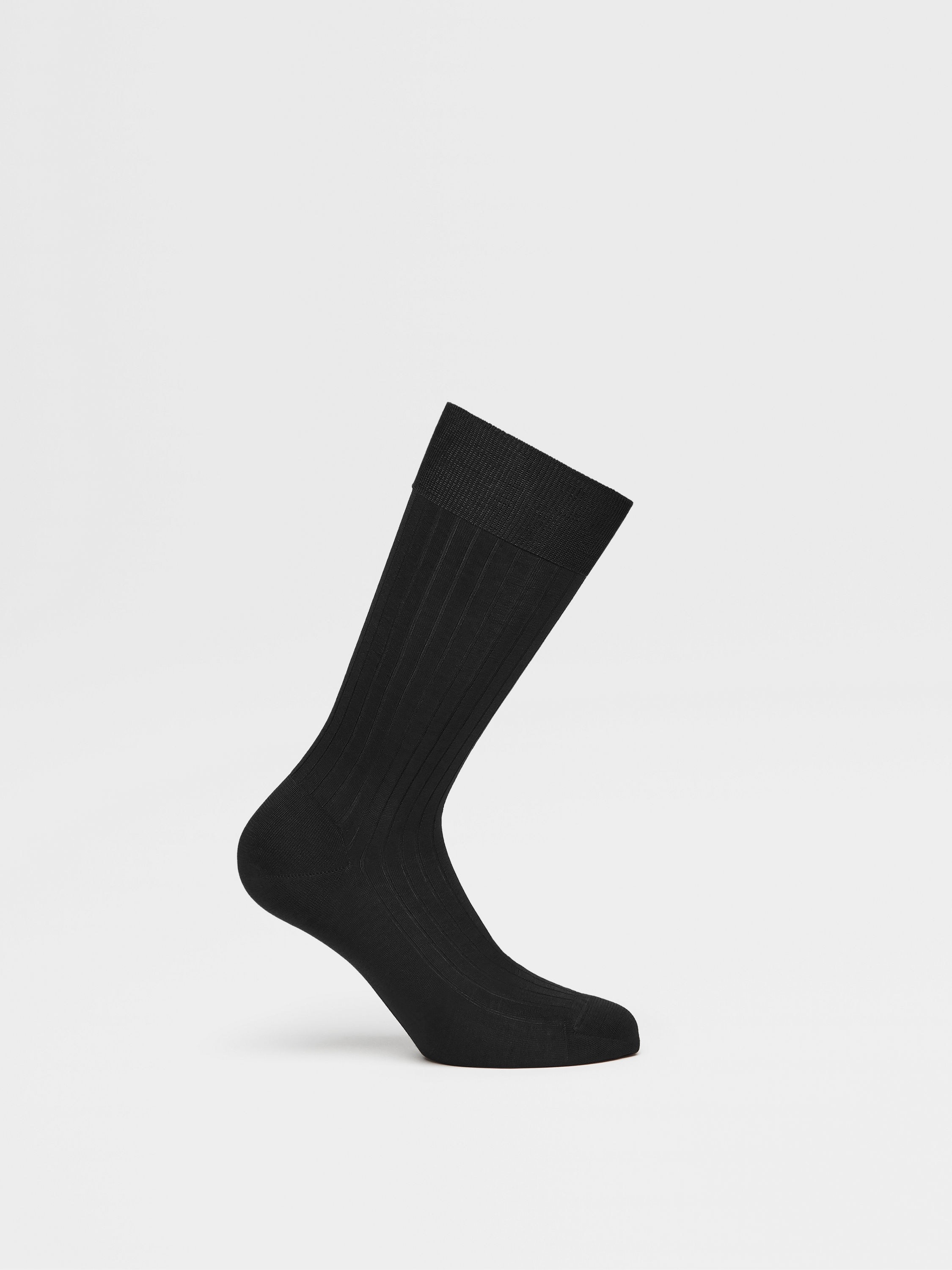 BLACK COTTON SOCKS - 2