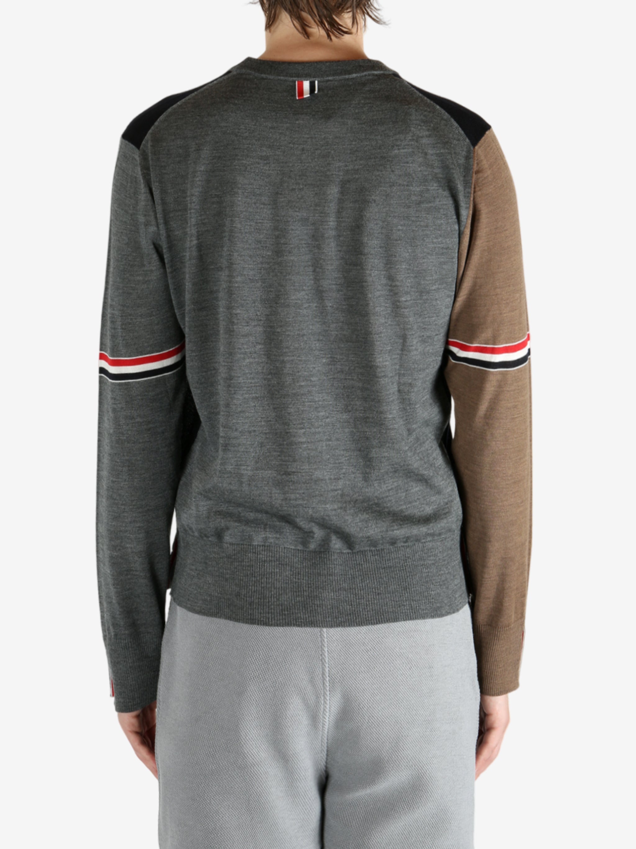 THOM BROWNE - Men Fun Mix Jersey Stitch Relaxed Fit Crew Neck Knitwear - 3