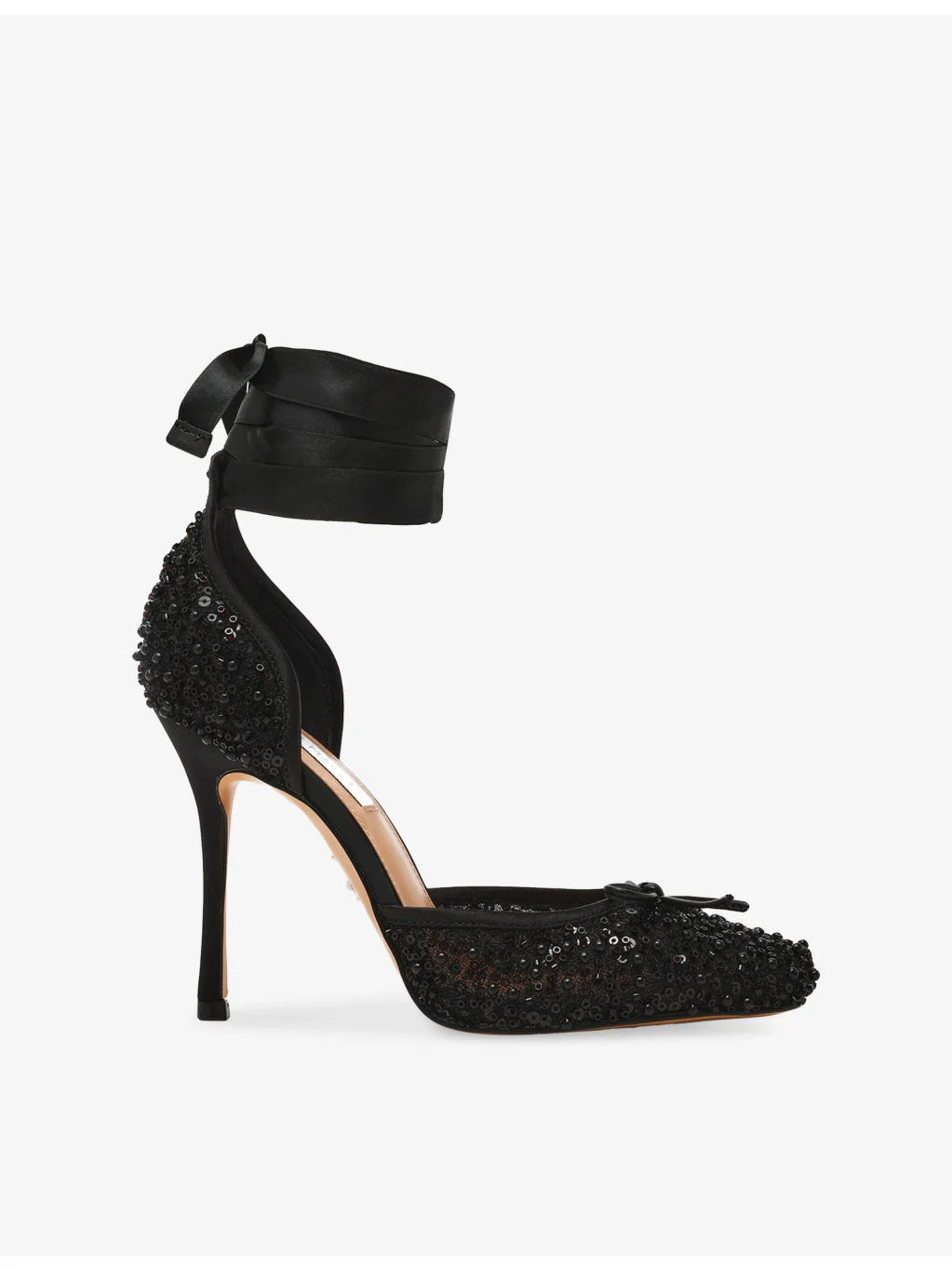 Larina Sequin Satin Heels - 1