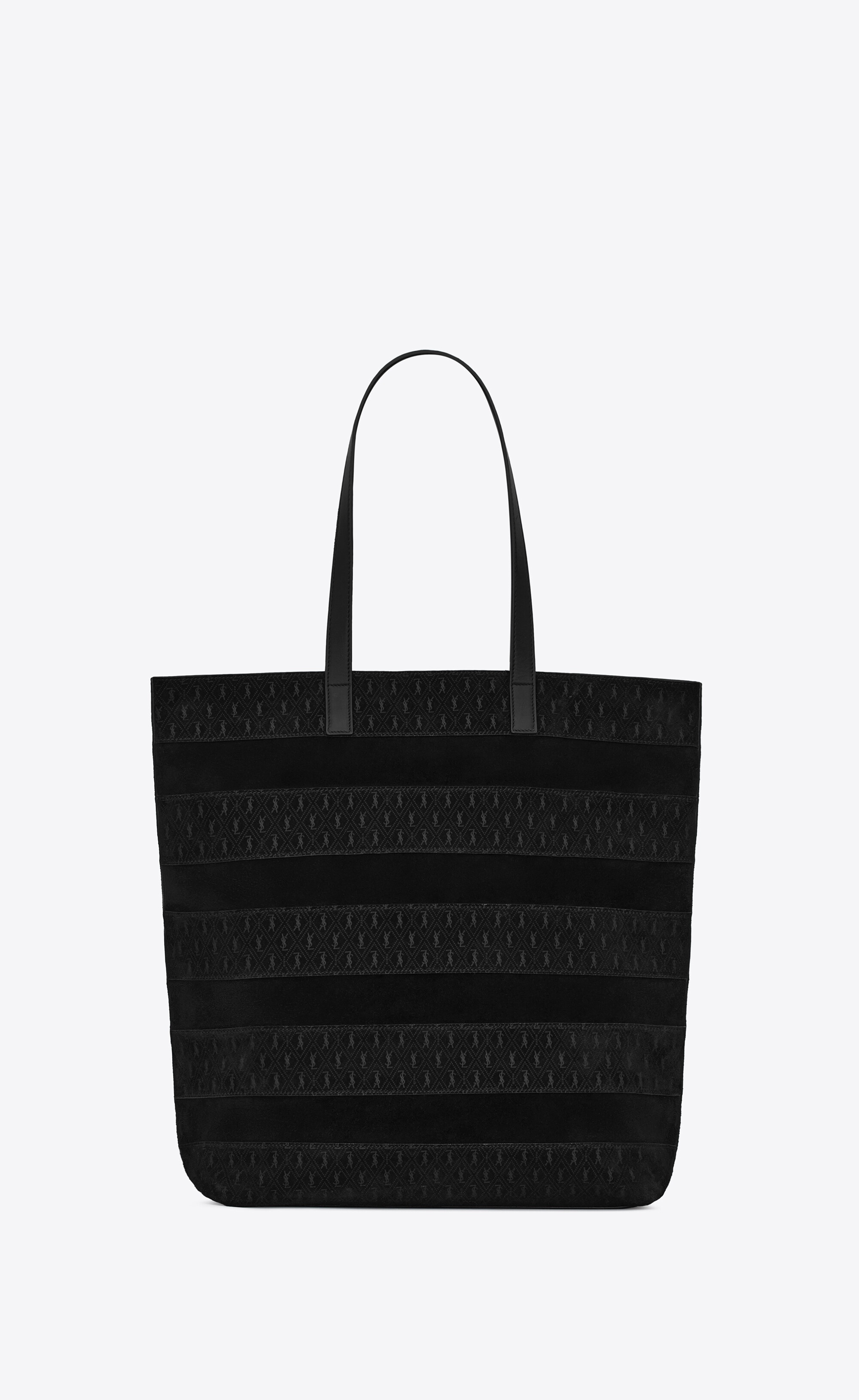 le monogramme shopping bag in patchwork ysl suede - 2