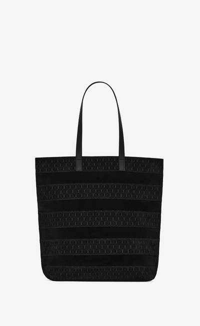 SAINT LAURENT le monogramme shopping bag in patchwork ysl suede outlook