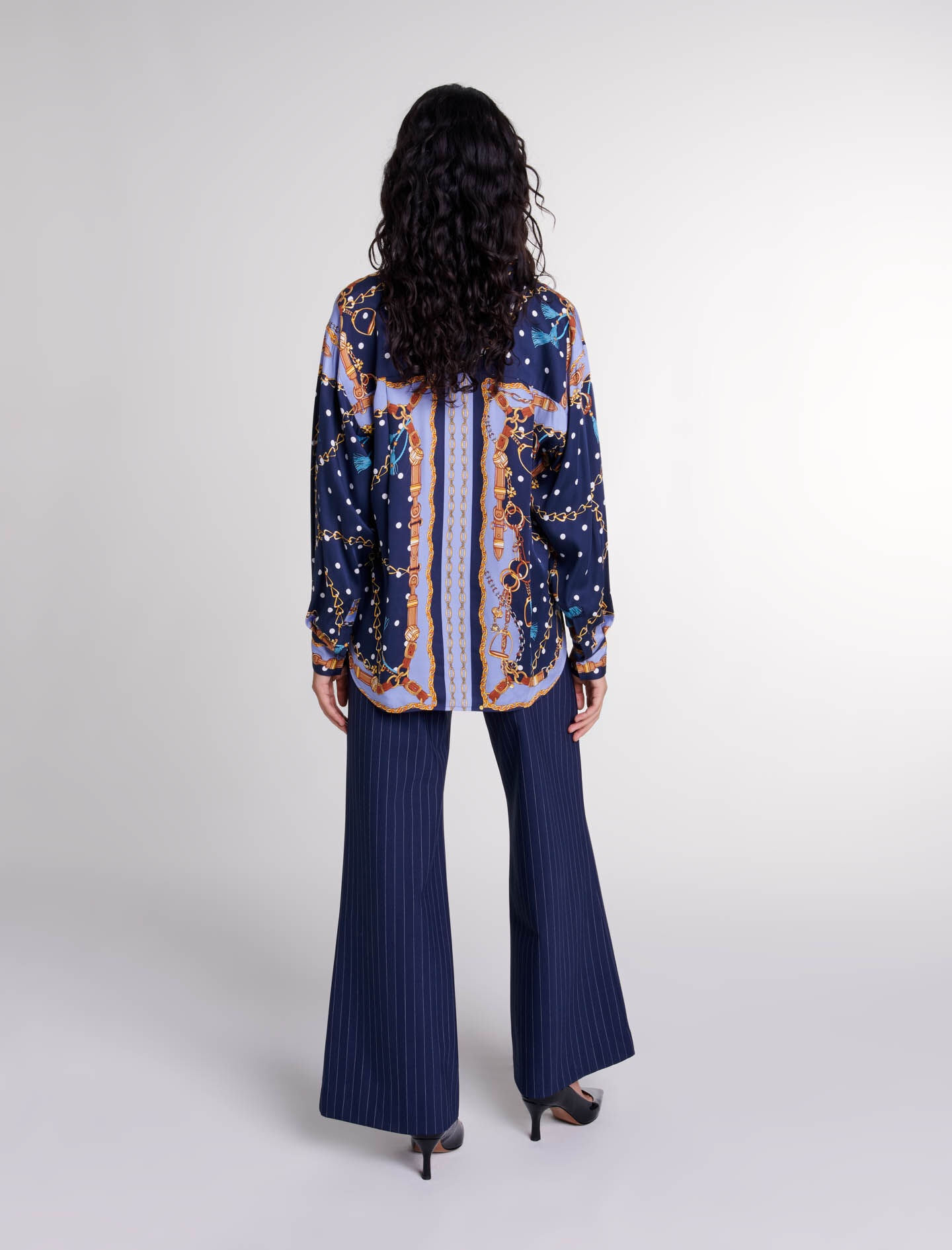 Satin-effect patterned shirt - 4