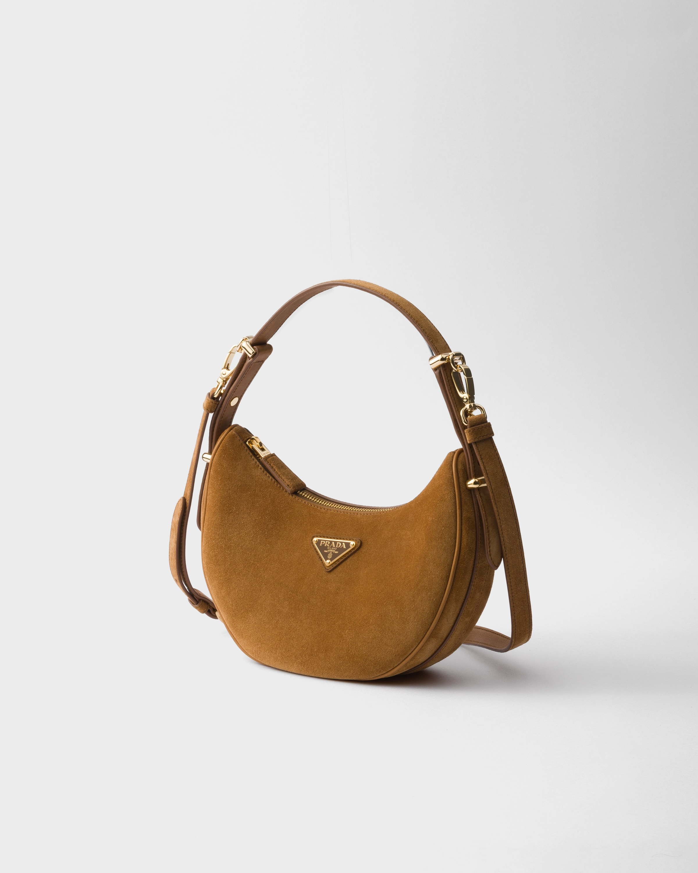 Prada Arqué suede shoulder bag - 3