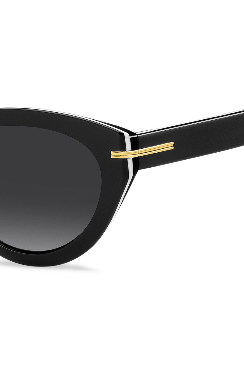 BOSS BLACK-ACETATE SUNGLASSES WITH GOLD-TONE TRIMS outlook