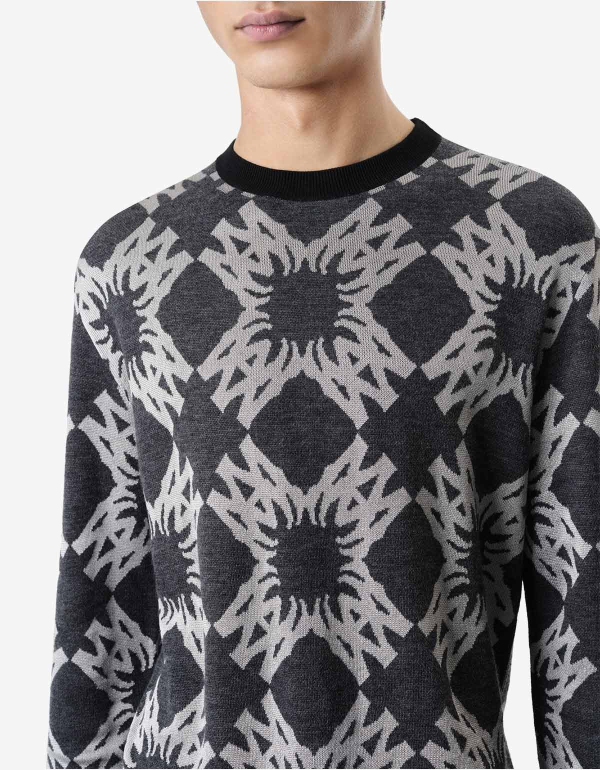 Amiri Grey MA Quad Sweater - 4