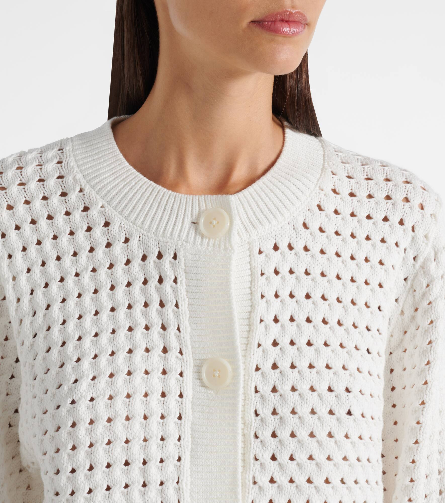 Bettina open-knit cotton-blend cardigan - 4