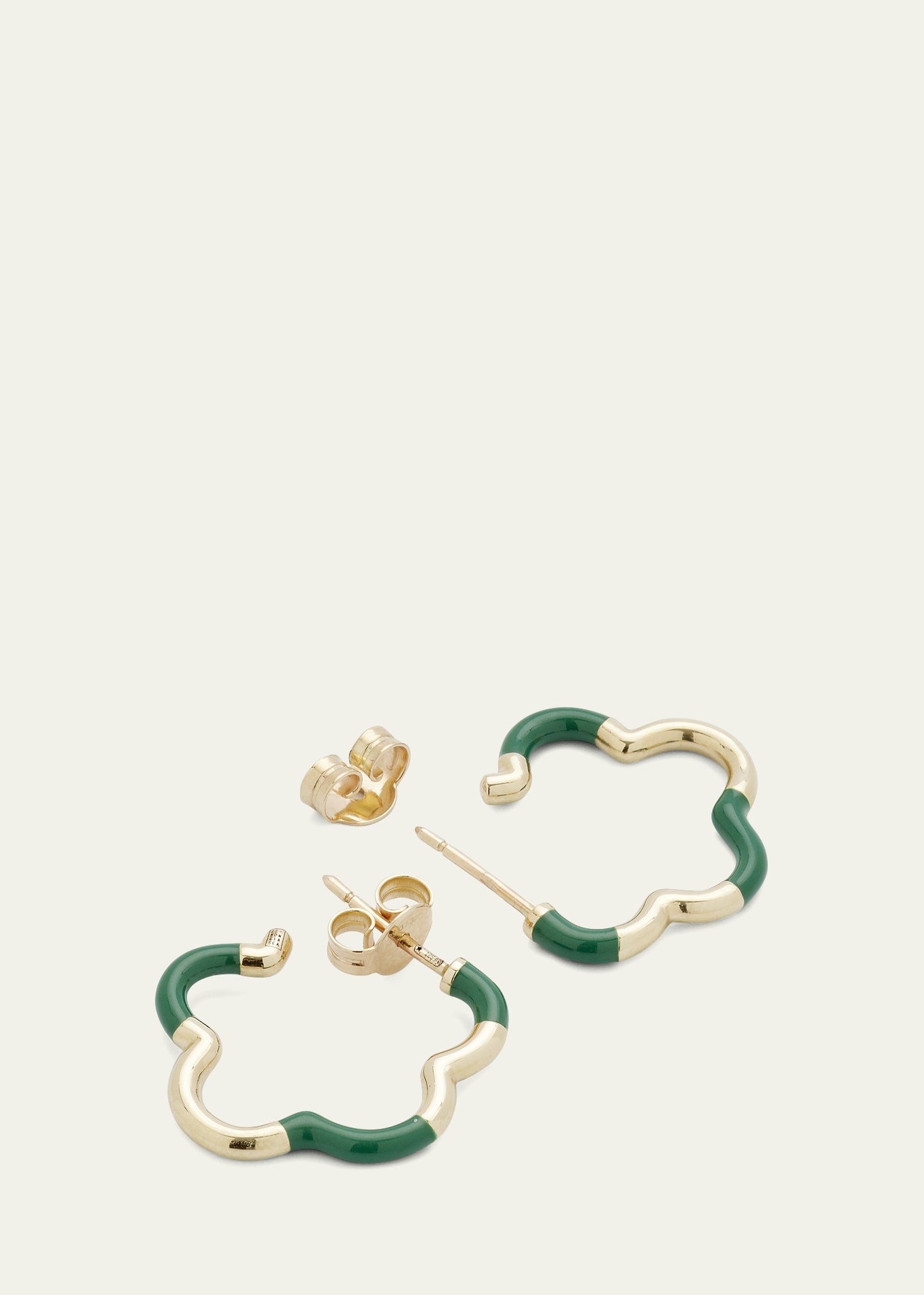 Evergreen Enamel Mini Earrings - 4