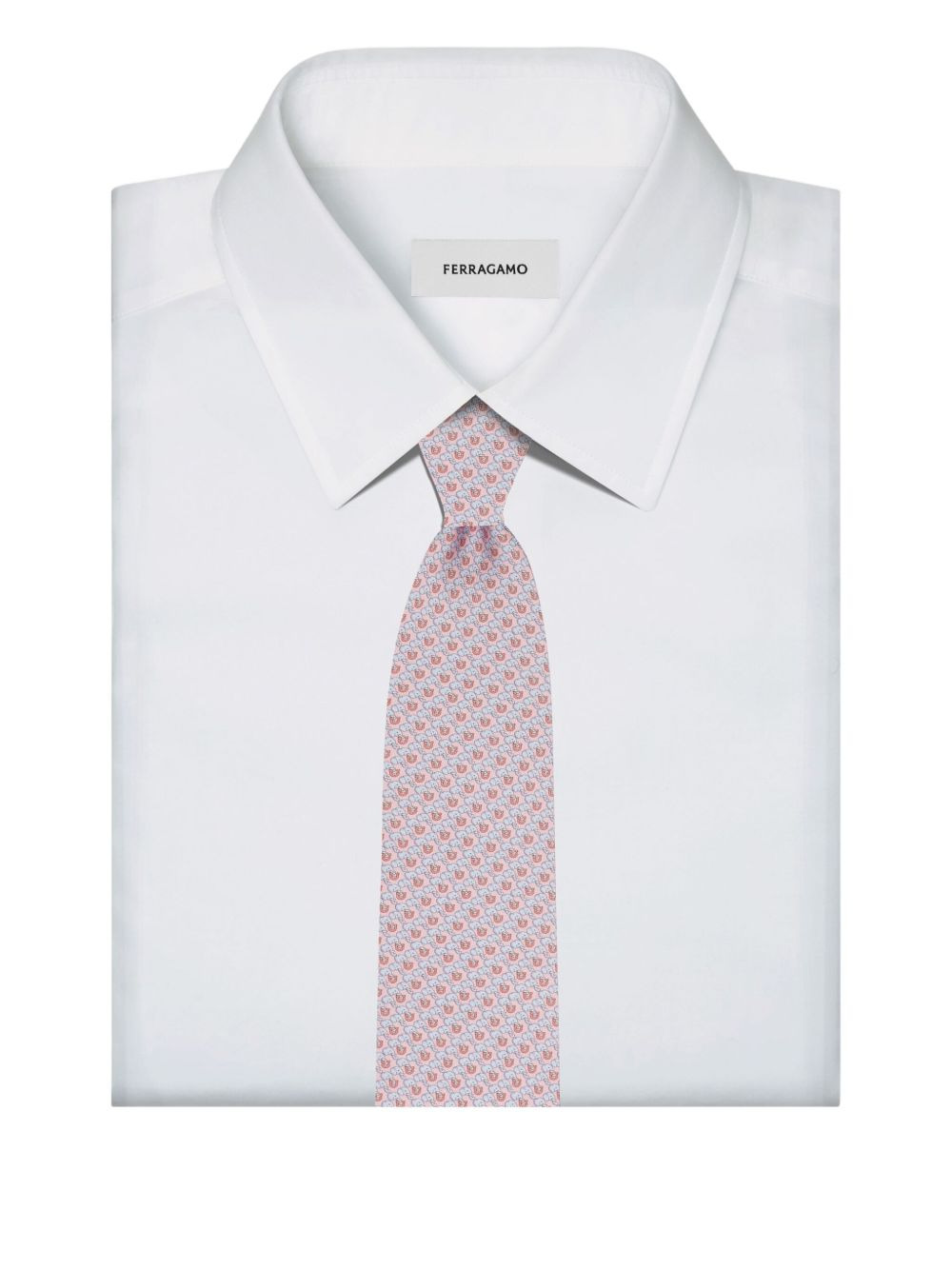 elephant-print silk tie - 4