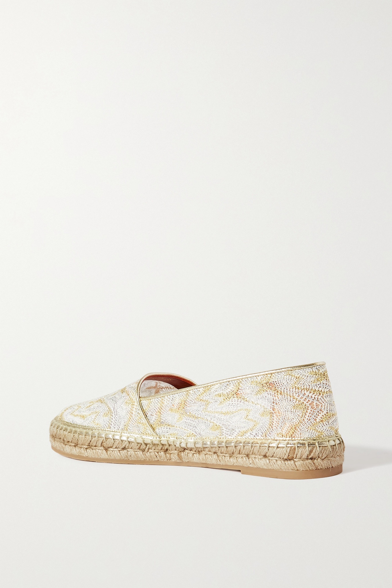 Crochet-knit canvas espadrilles - 3