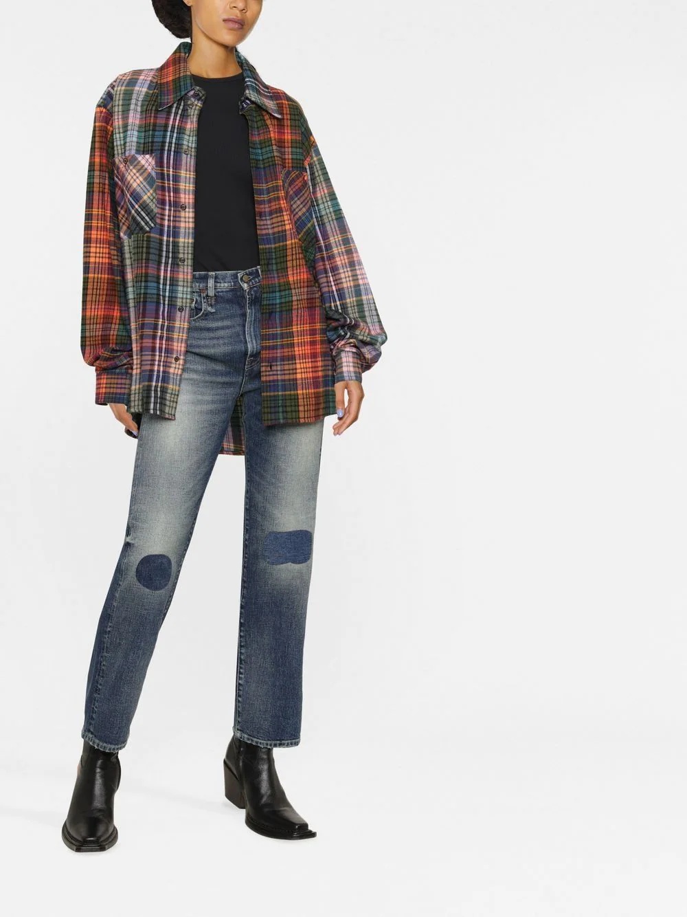 high-waisted slim-cut jeans - 2