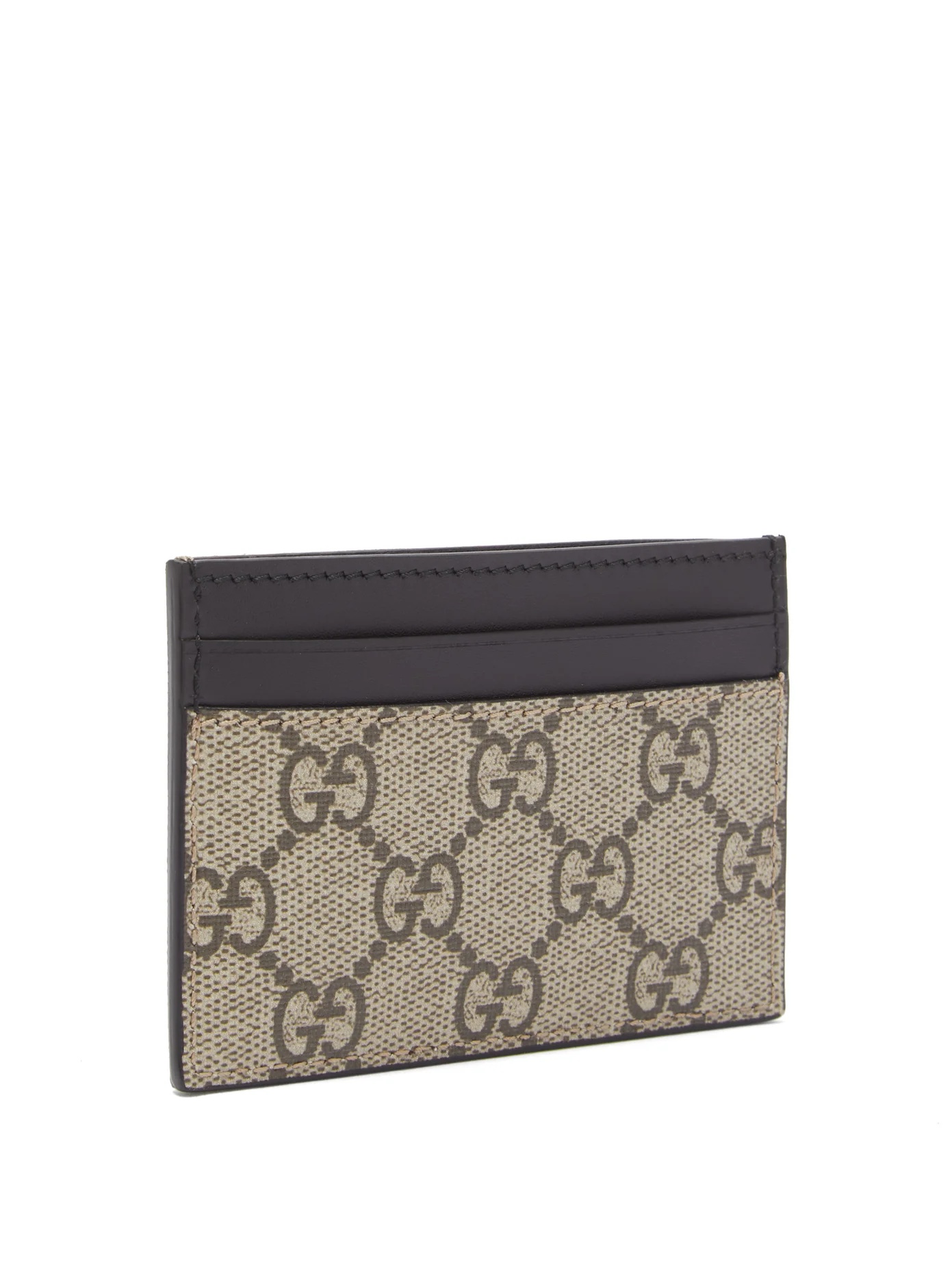 Snake-print GG Supreme coated canvas cardholder - 2