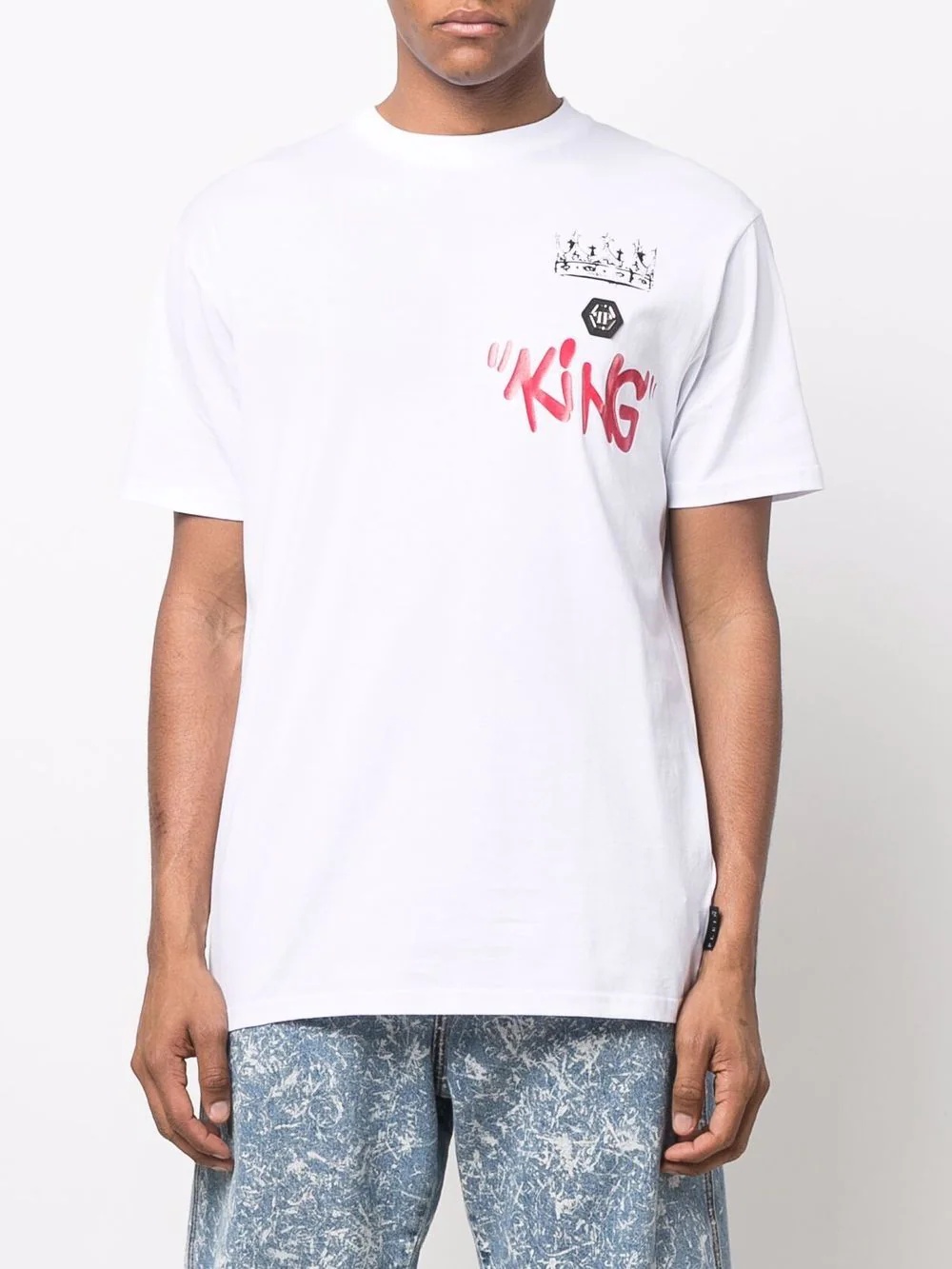 King skull-graphic logo-print T-shirt - 4