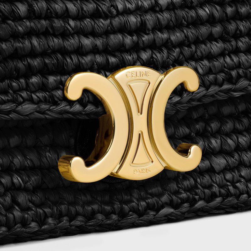 LITTLE HALFMOON SOFT TRIOMPHE IN Raffia and lambskin 4