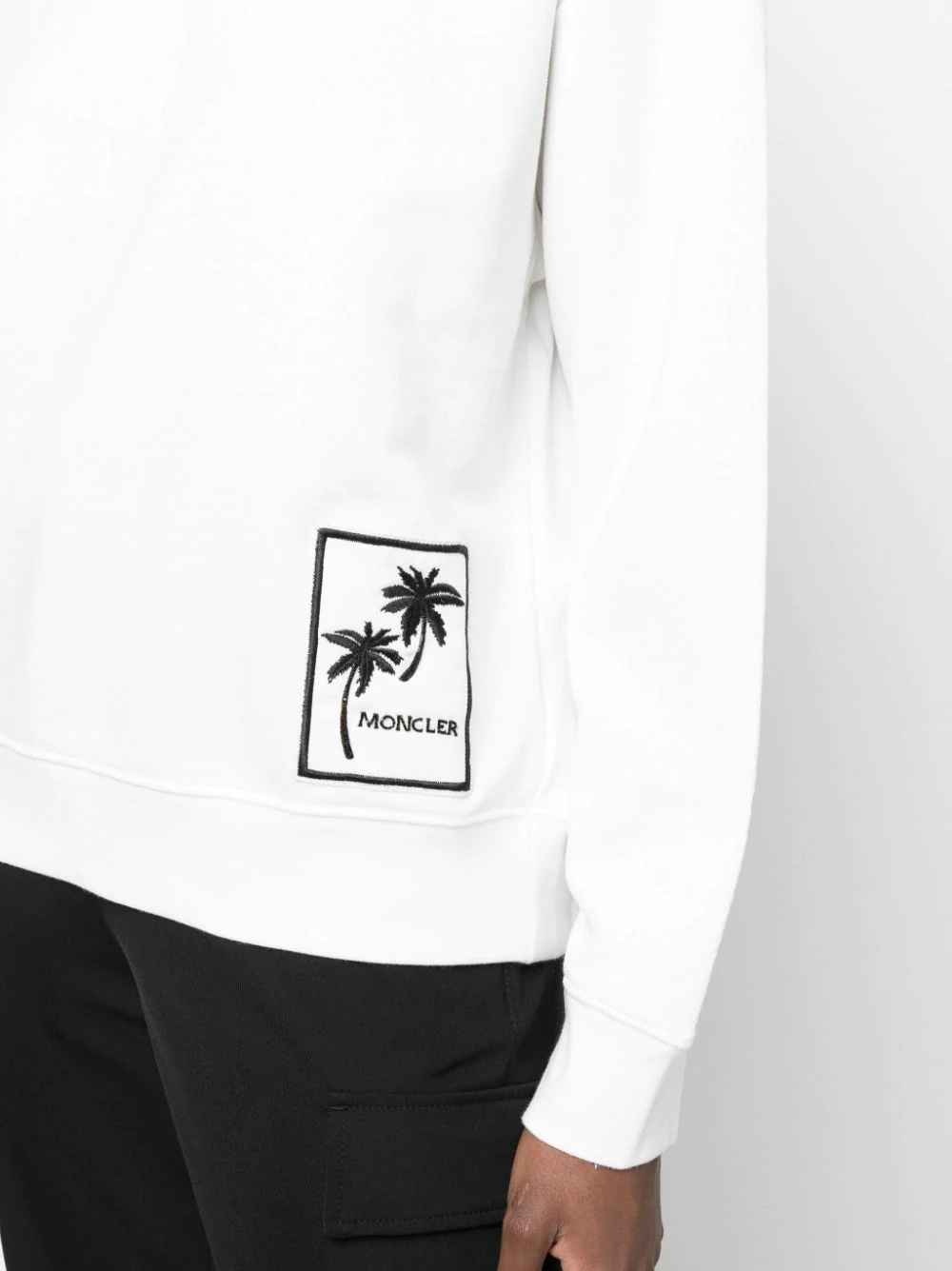 palm tree embroidered-logo sweatshirt - 5