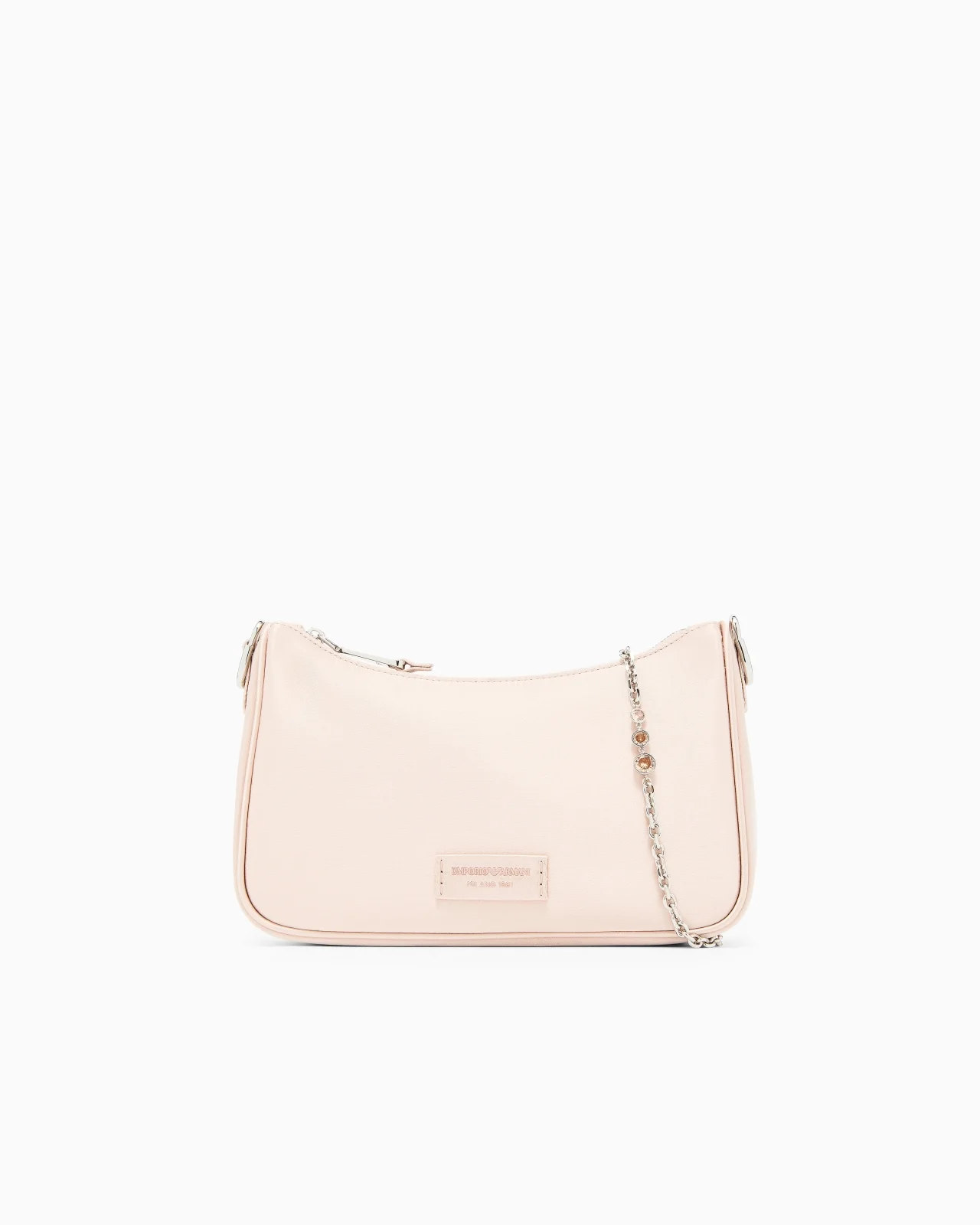 SATIN SHOULDER BAG WITH CHAIN STRAP - 1
