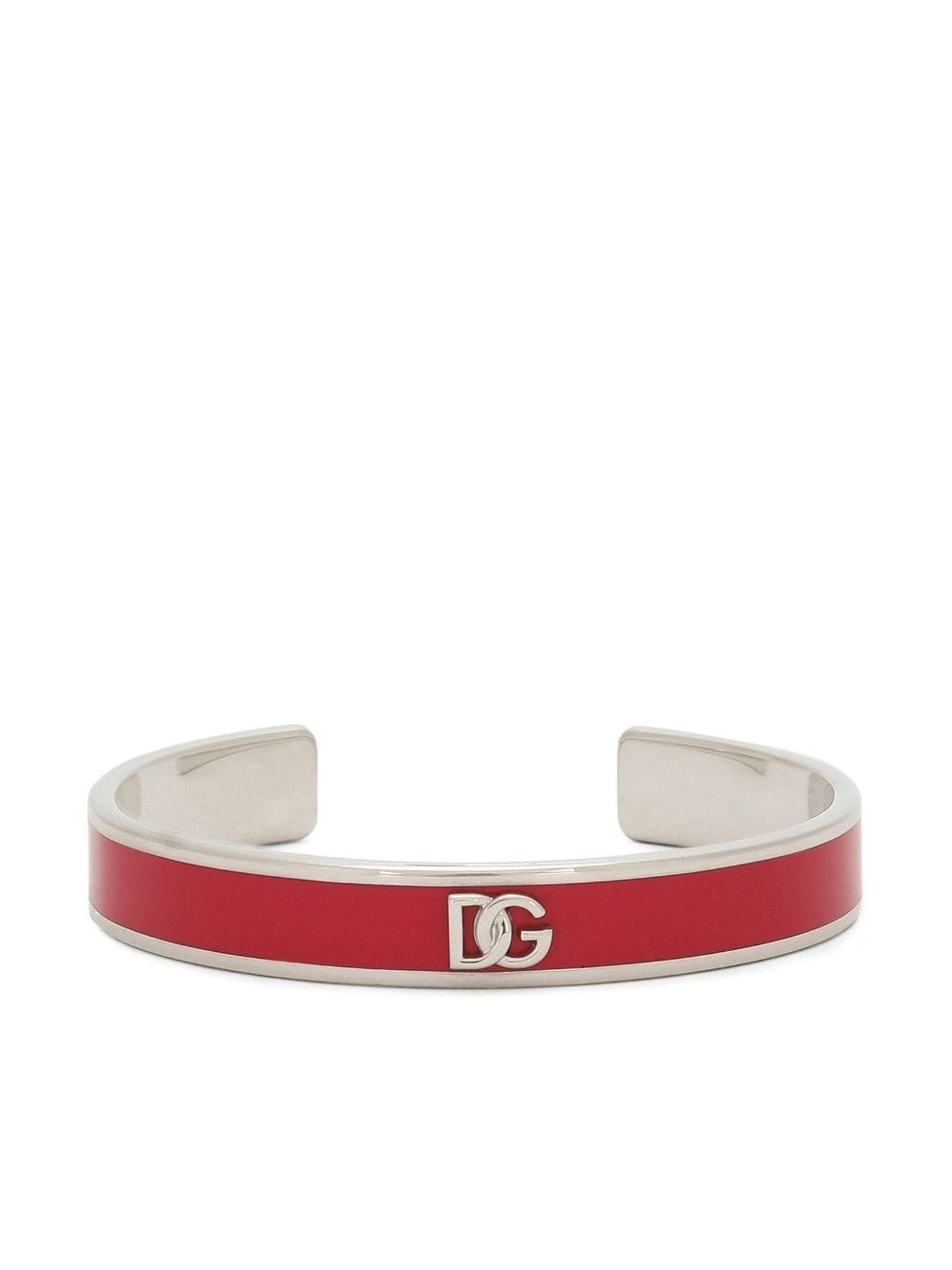 logo-plaque cuff bracelet - 1