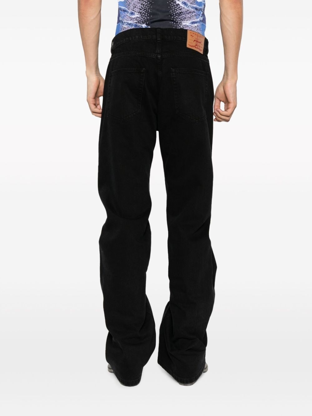 crinkle straight-leg jeans - 5