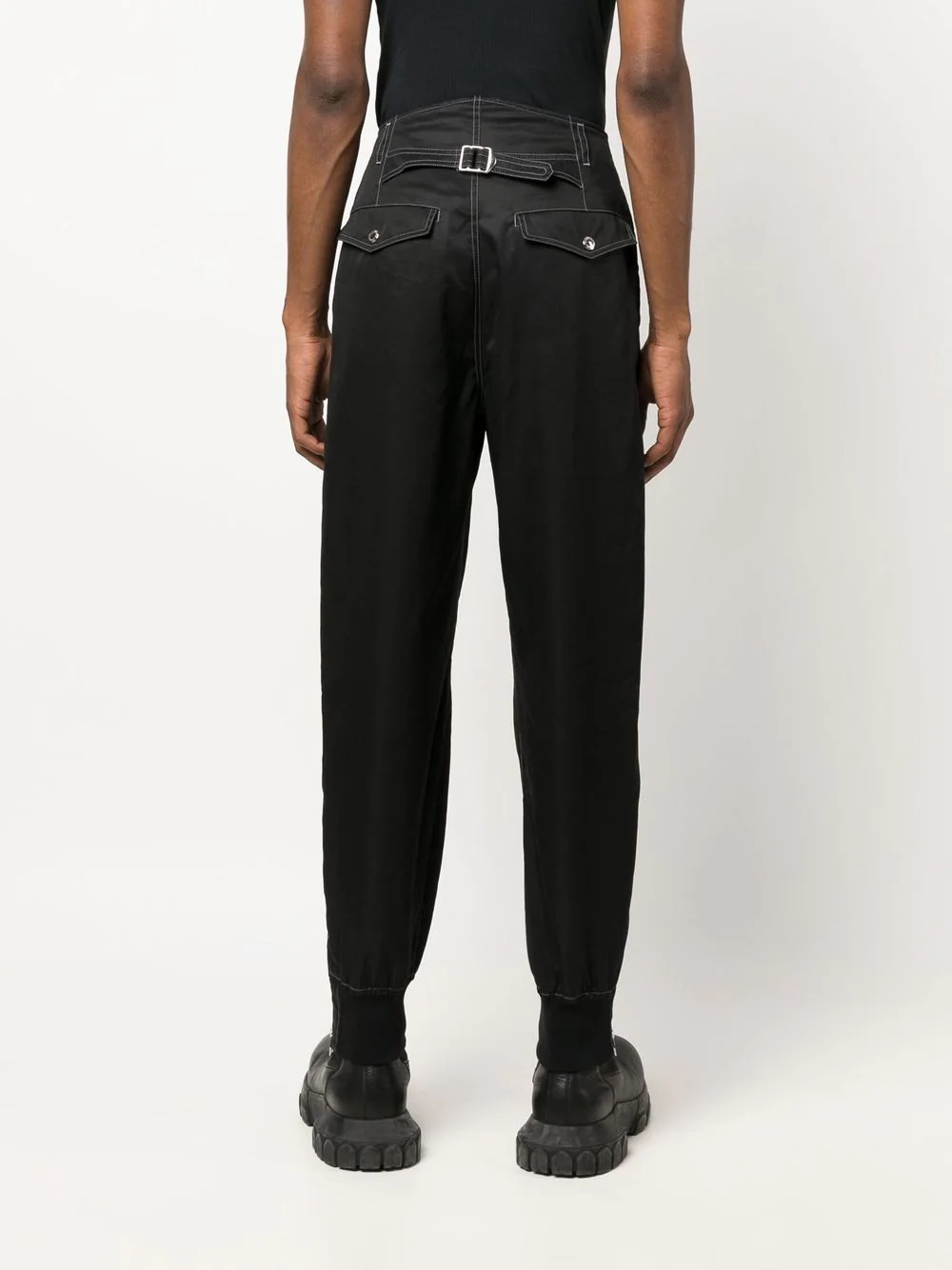 tapered-leg cargo trousers - 4