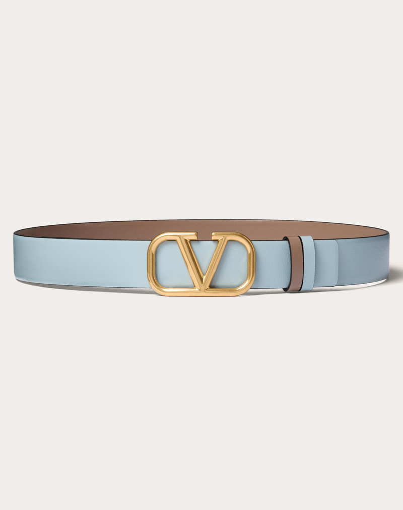 REVERSIBLE VLOGO SIGNATURE BELT IN GLOSSY CALFSKIN 30 MM 1