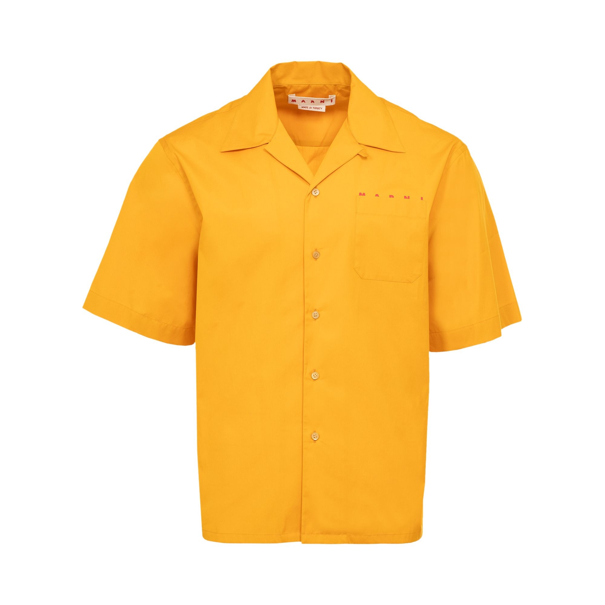 Marni Boxy Fit Logo Bowling Shirt 'Light Orange' - 1