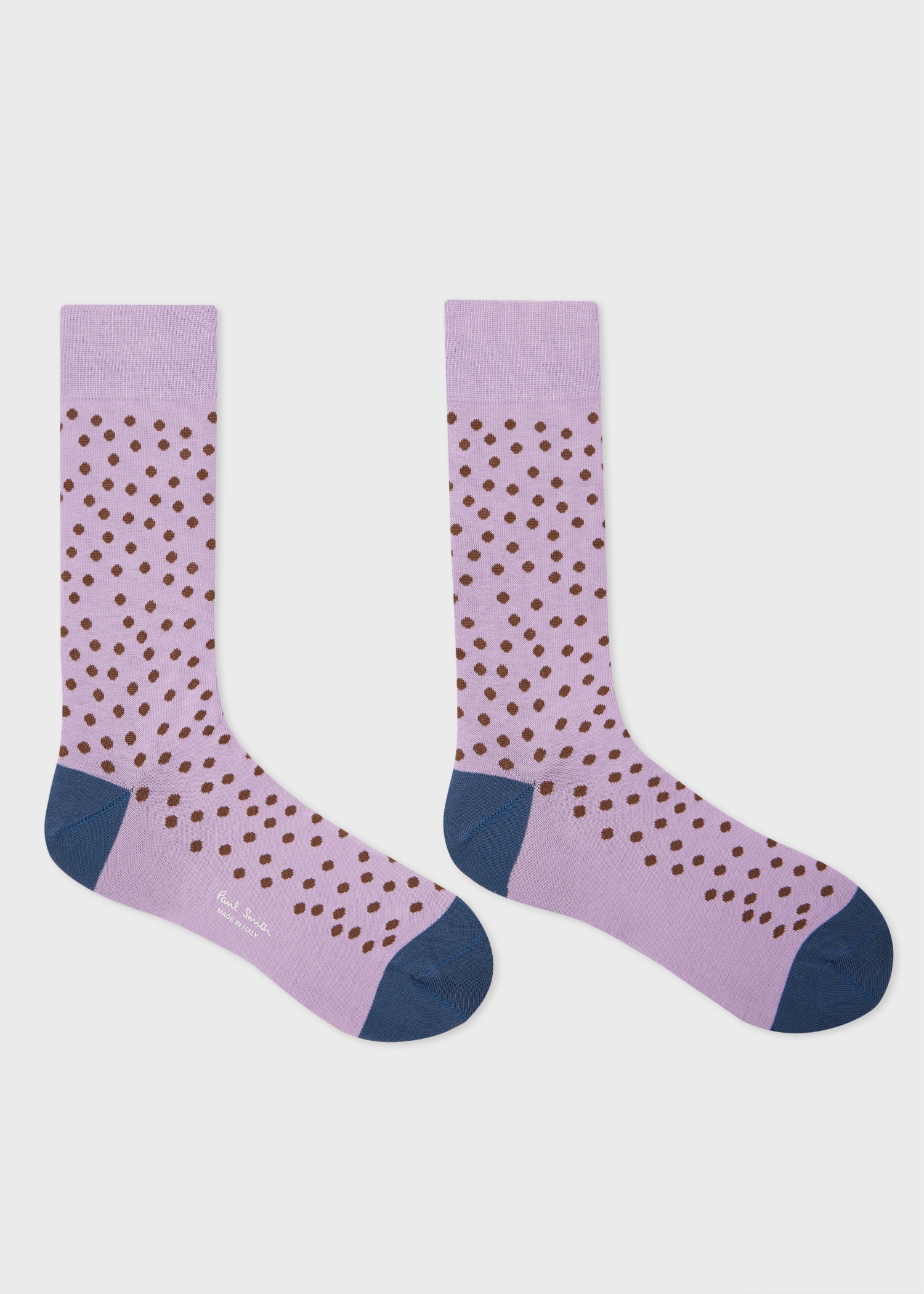 Lilac Cotton-Blend Polka Dot Socks - 2