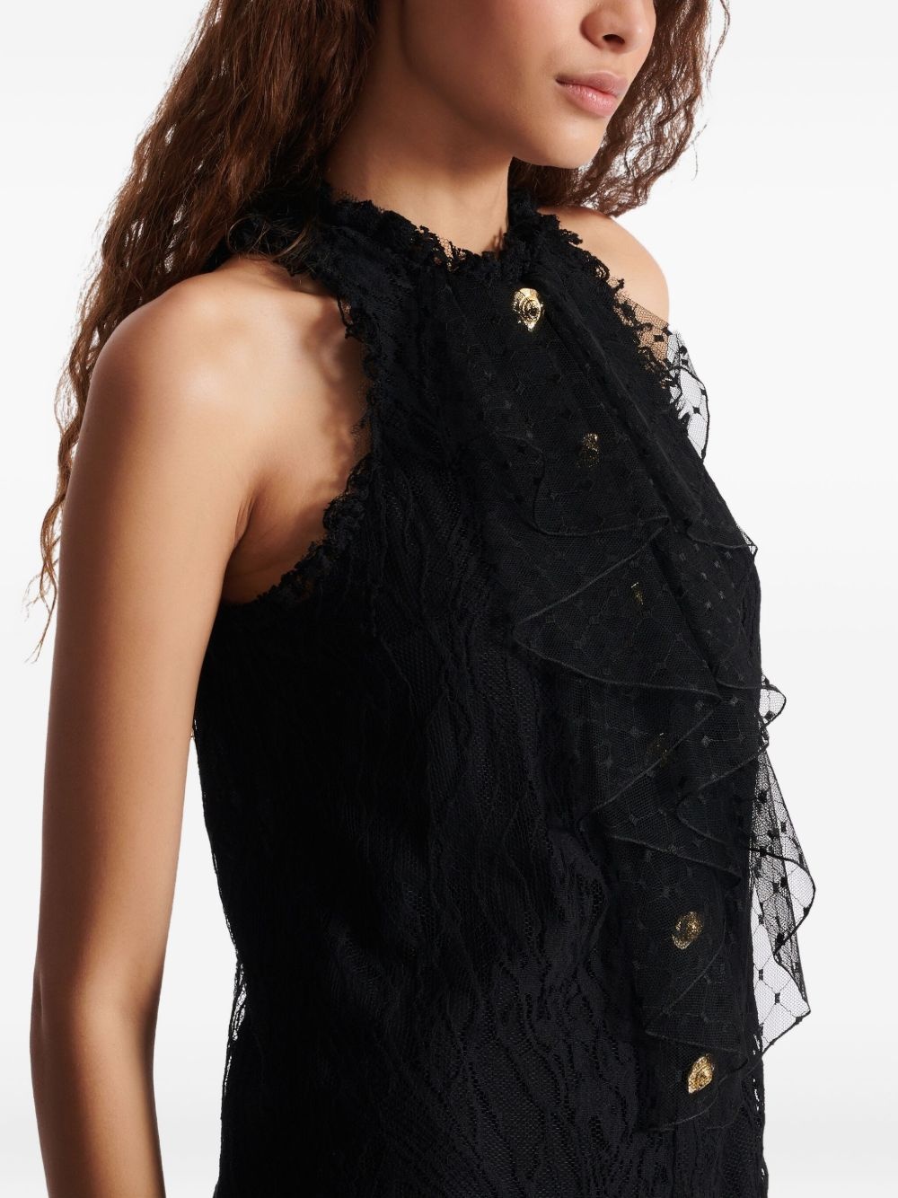 lace-embellished dress - 7