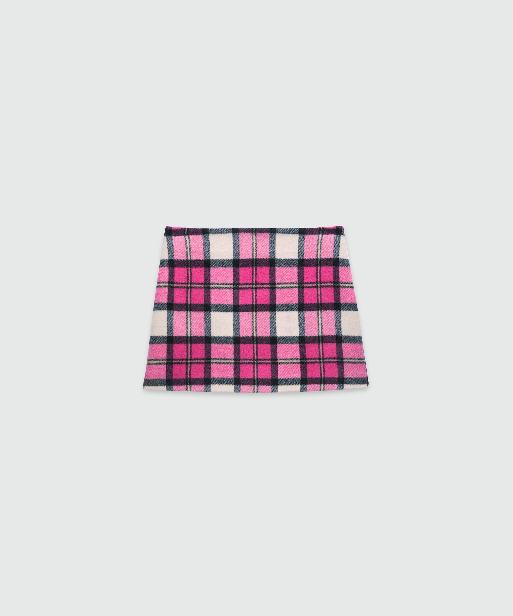 Maxi check woolen cloth miniskirt - 1