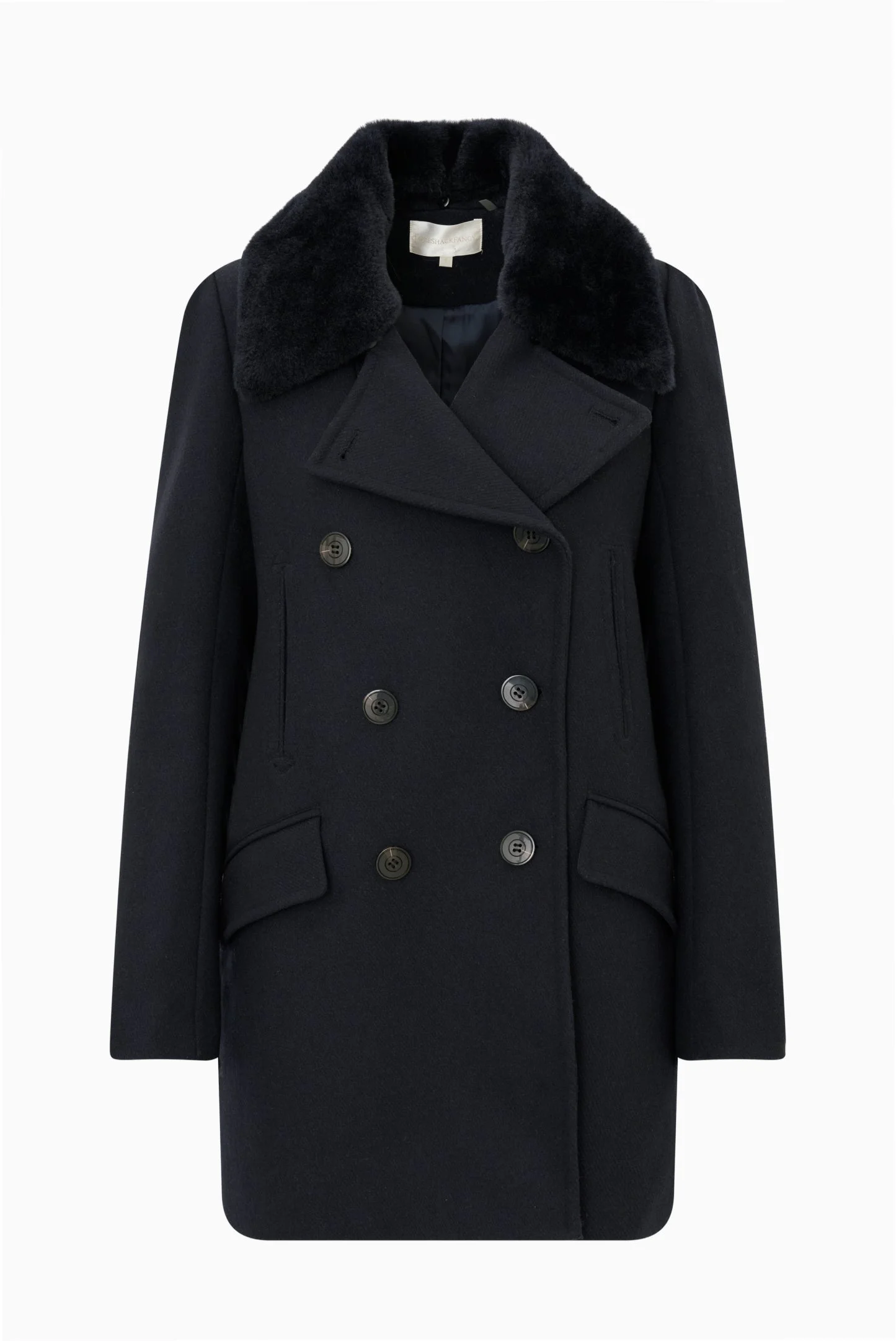 Verdine Faux Fur Collar Peacoat - 1