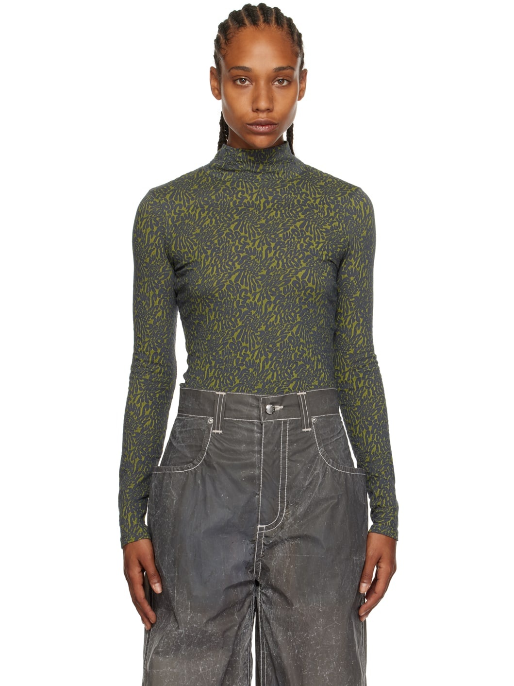 Green Shrunk Turtleneck - 1