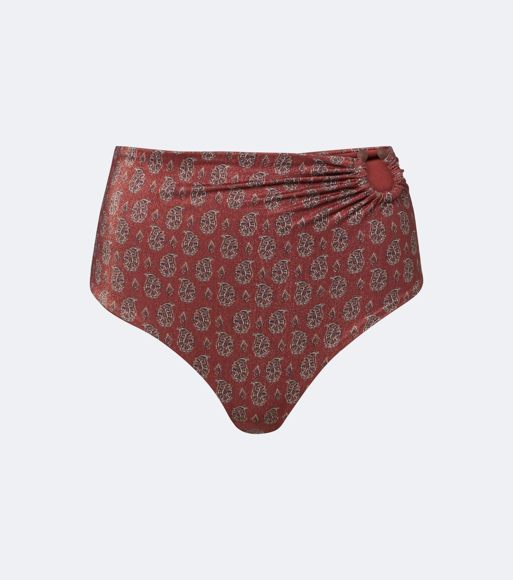 Gathered printed bikini bottom - 1