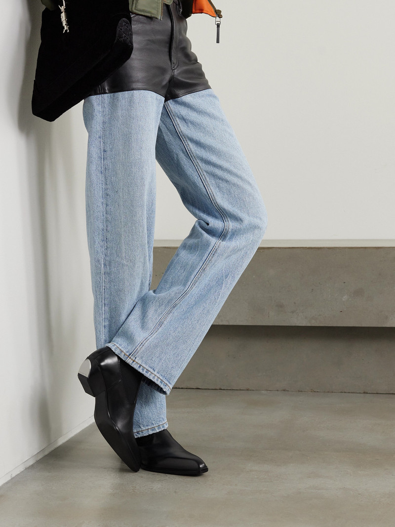 Alexander Wang Slick Leather Ankle Boots outlook