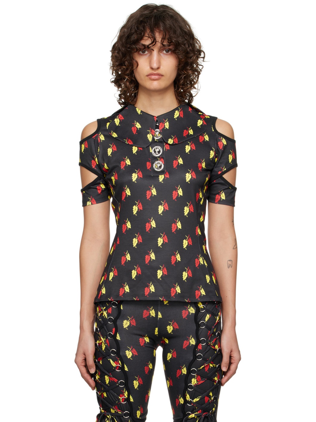 Black Rattler Leaf Polo - 1