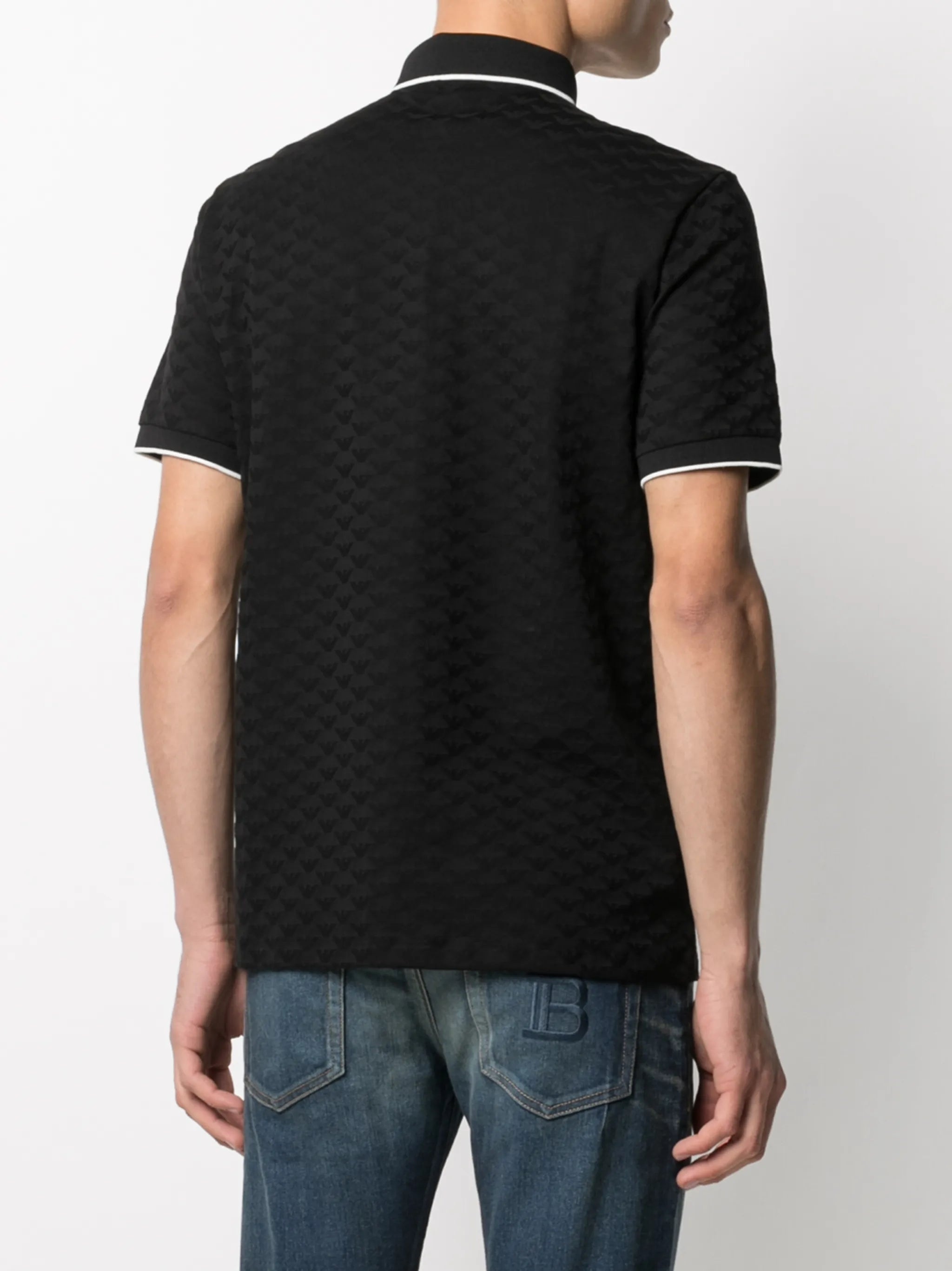 Emporio Armani Logo Embroidered Polo Shirt - 4