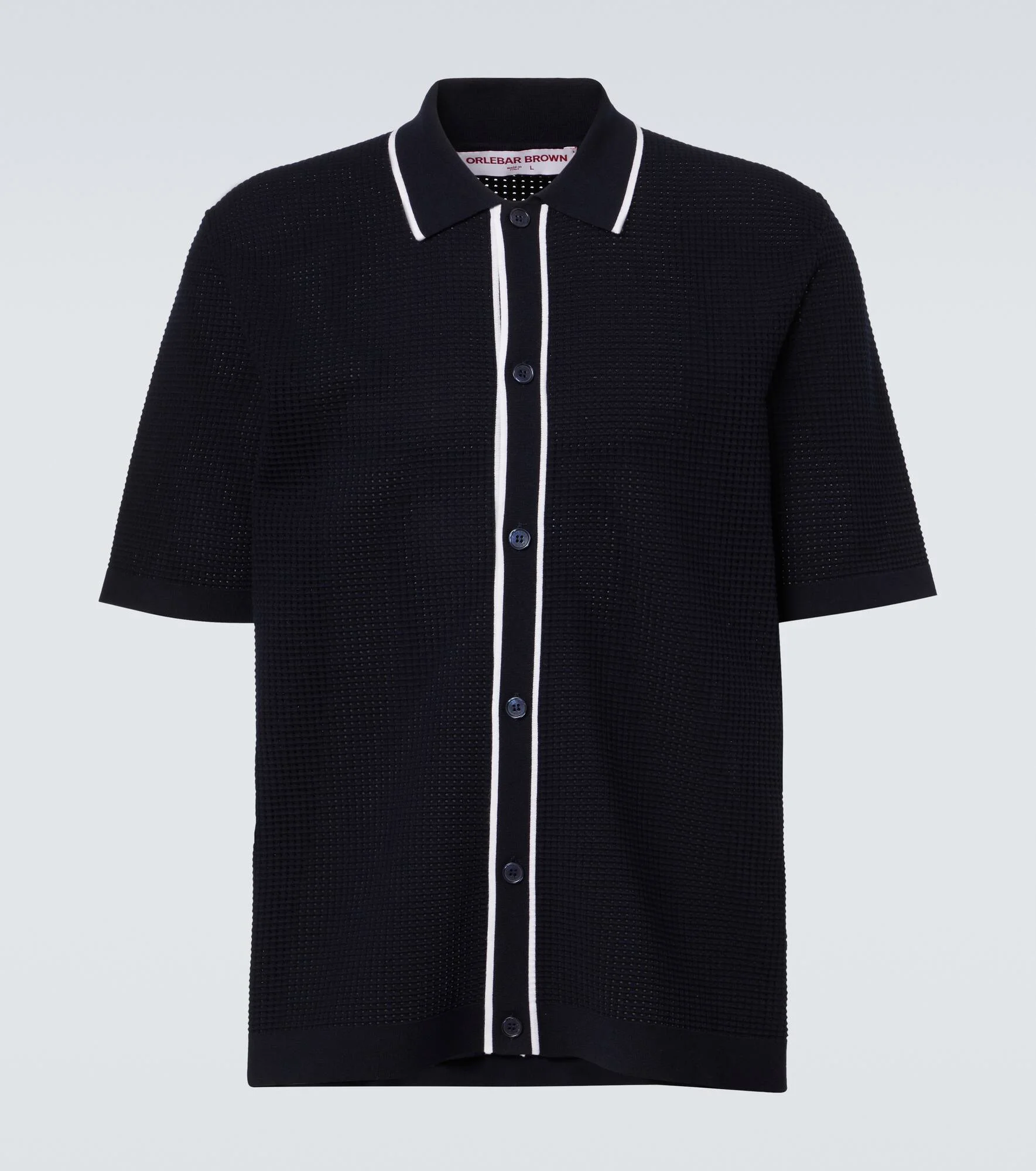 Roddy waffle-knit bowling shirt - 1