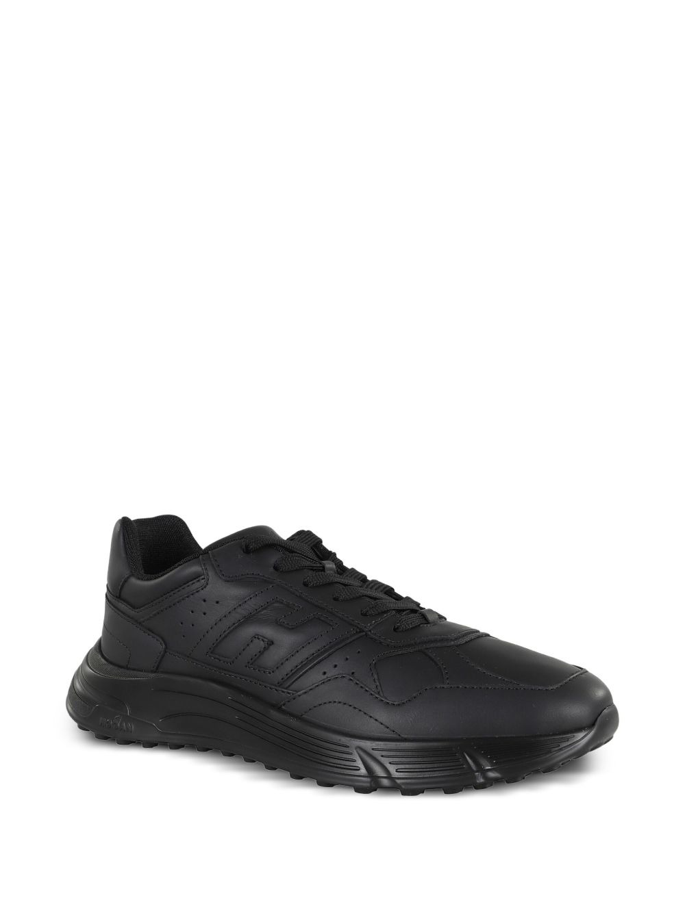 lace-up perforated sneakers - 2