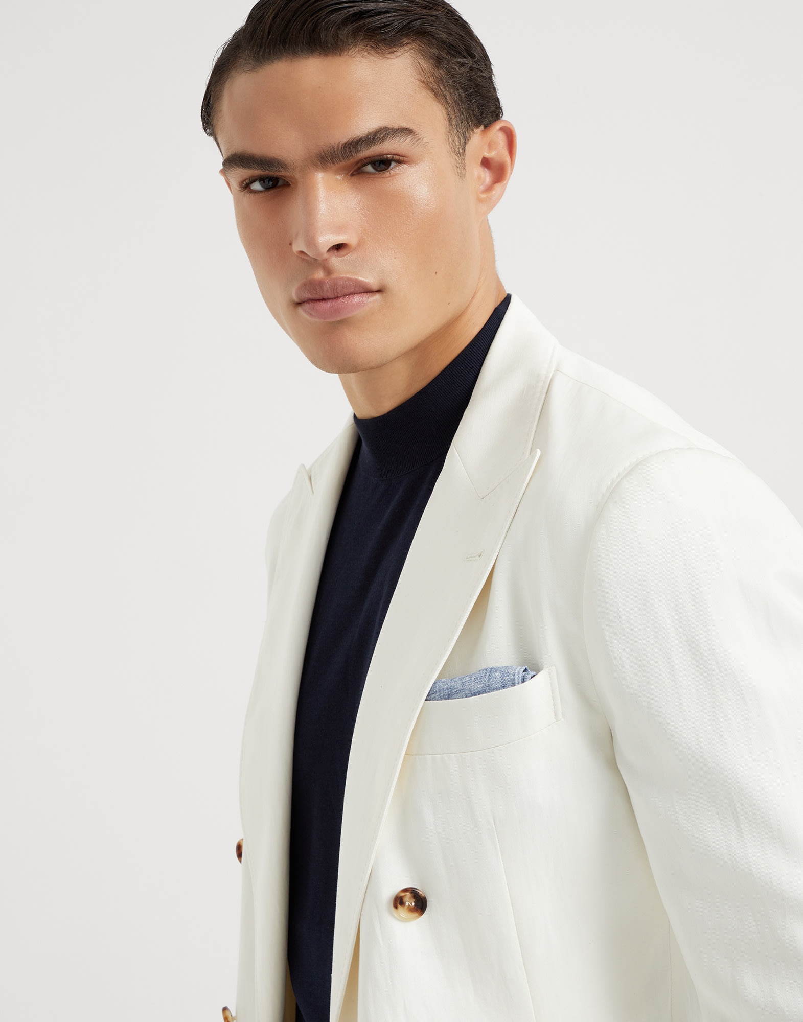 Silk pocket square with printed logo - 3
