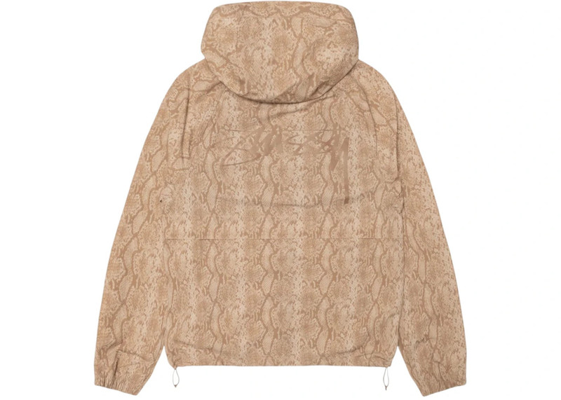 Stüssy Stussy Beach Snake Print Nylon Shell Jacket Khaki outlook