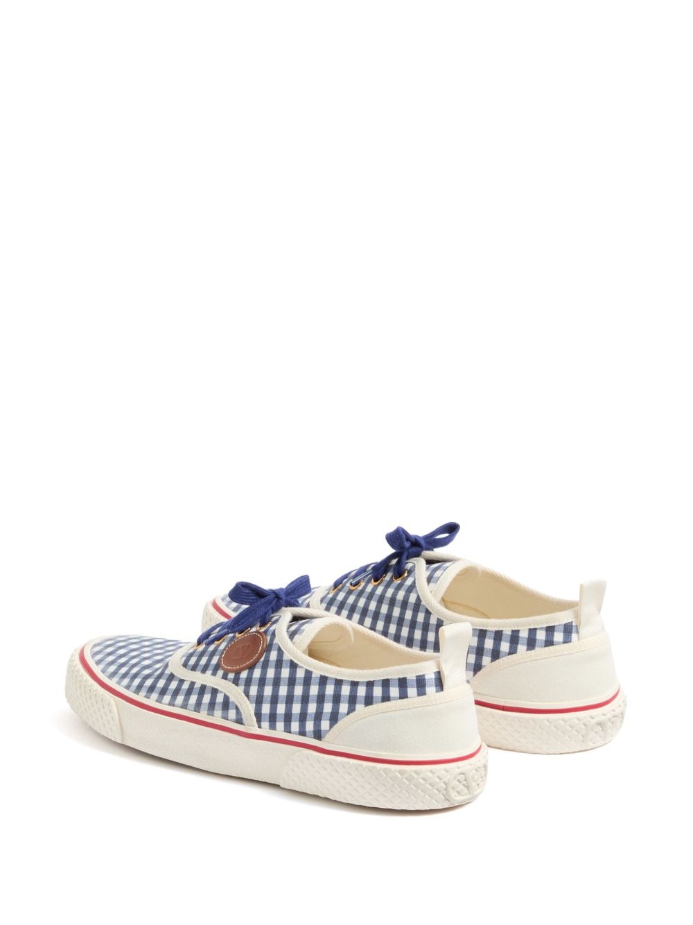 gingham-check sneakers - 3