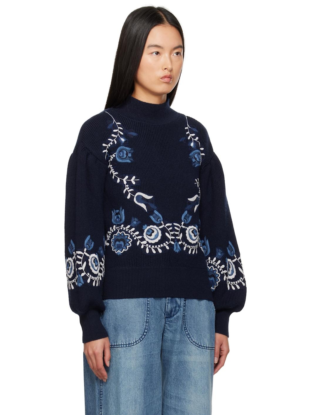 Navy Inga Sweater - 2