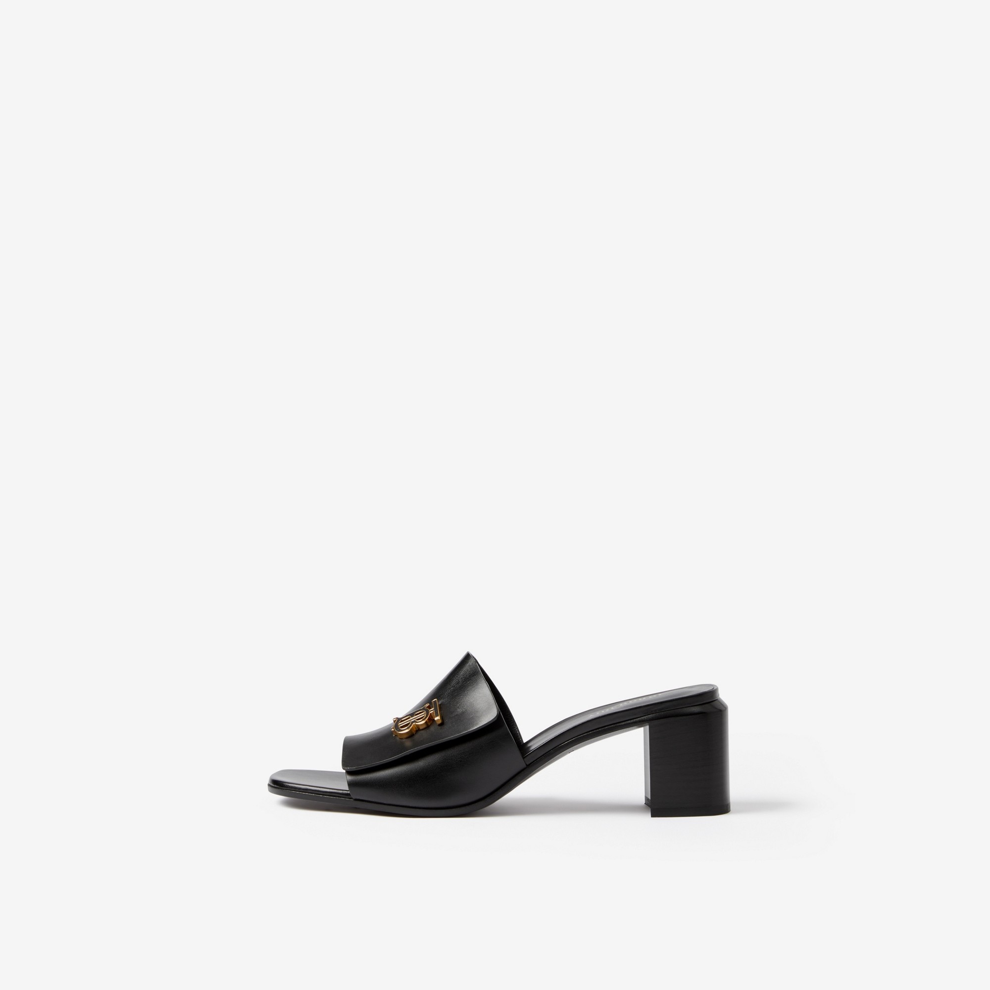 Monogram Motif Leather Mules - 5